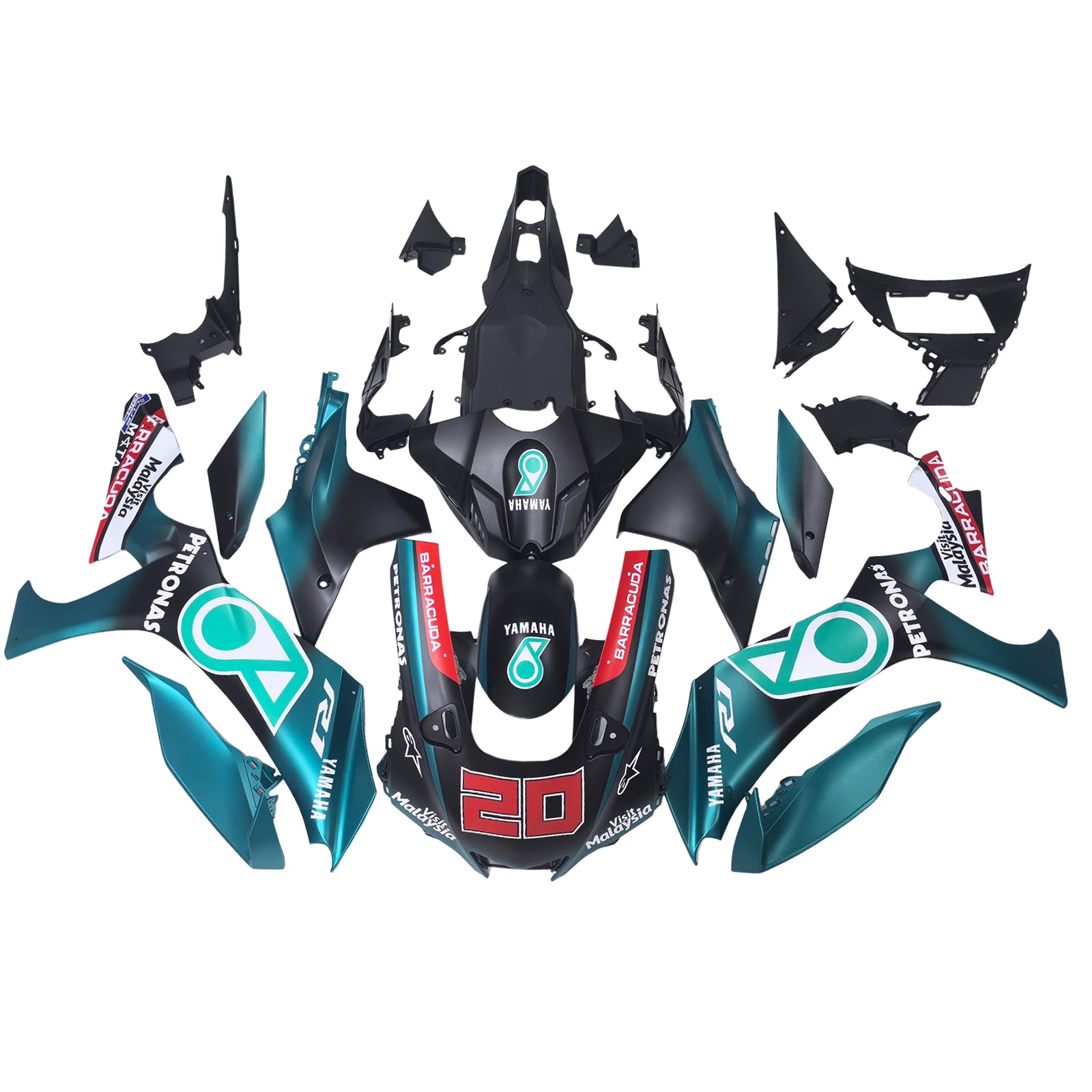 Amotopart Yamaha YZF R1 2020-2023 Kit Carénage Carrosserie Plastique ABS