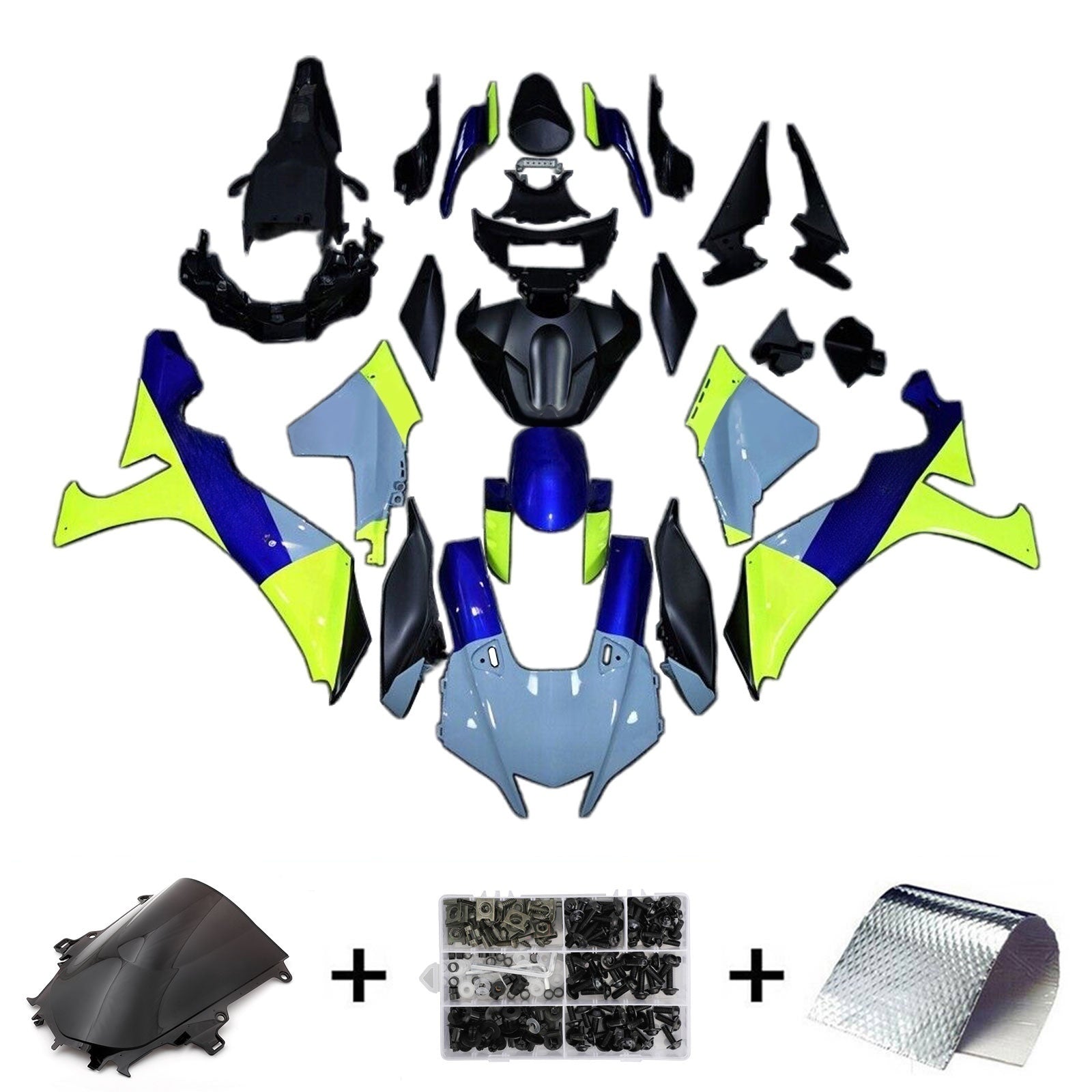 Kit de carénage d'injection Yamaha YZF-R1 2020-2024, carrosserie en plastique ABS