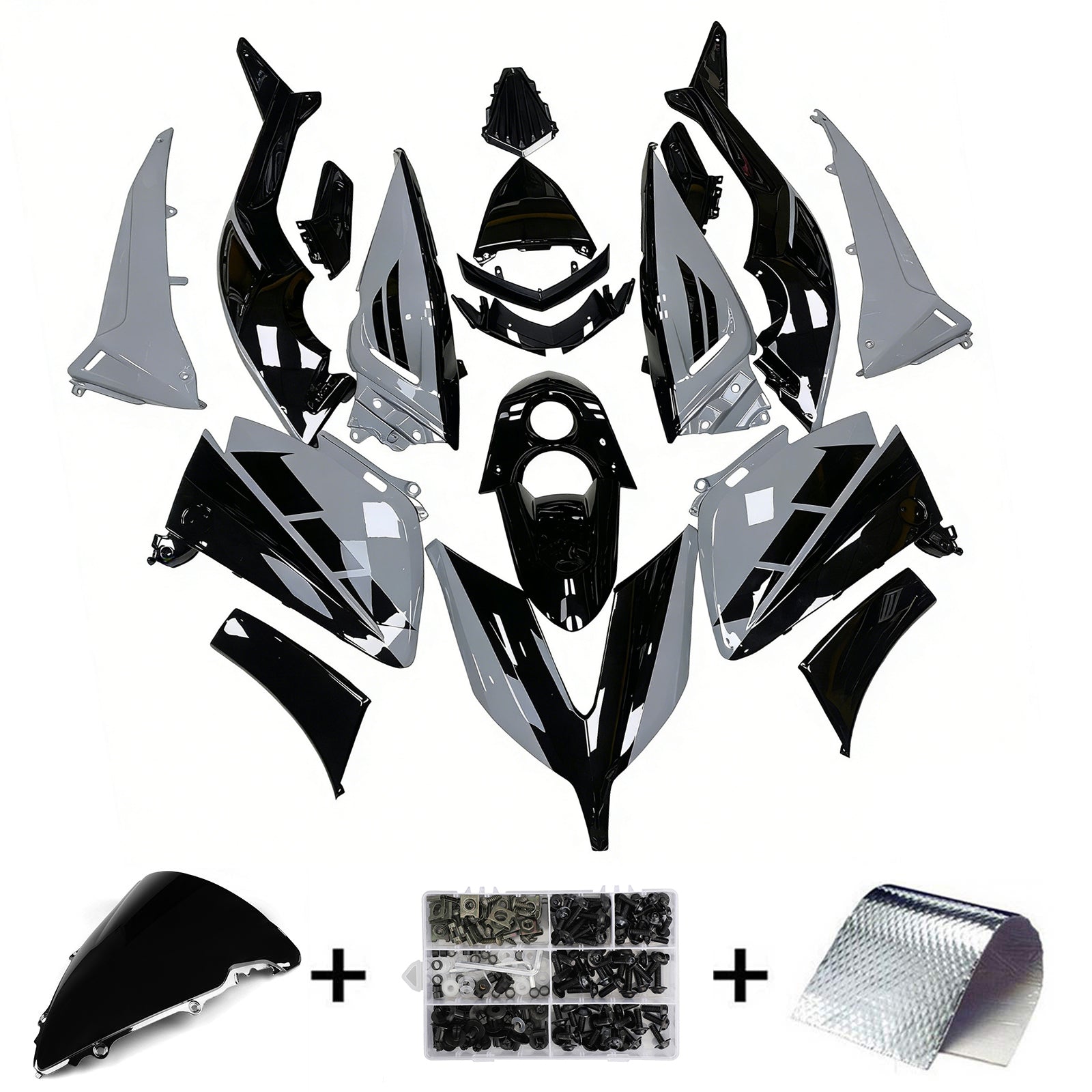 Amotopart Kit Carénage Yamaha T-Max TMAX530 2015-2016 Carrosserie ABS