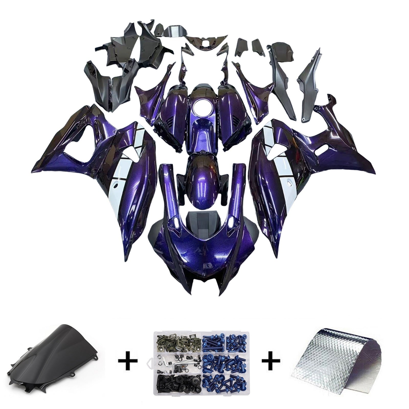 Amotopart Yamaha YZF-R7 2021-2025 Kit de carenado de carrocería de plástico ABS