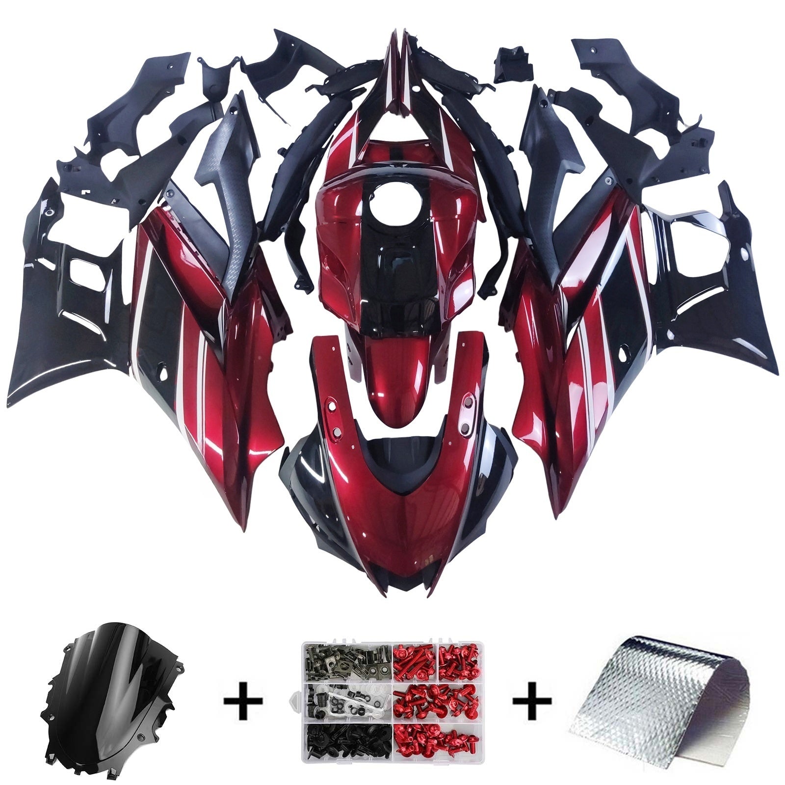 Kit de carenado de plástico ABS para Yamaha YZF R3 R25 2022-2024