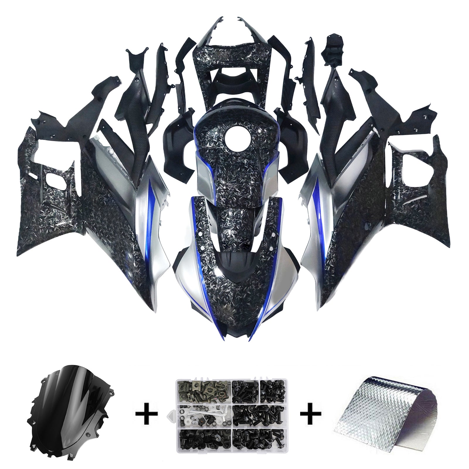Amotopart Yamaha YZF-R3 R25 2022-2023 Kit Carrosserie plastični abs