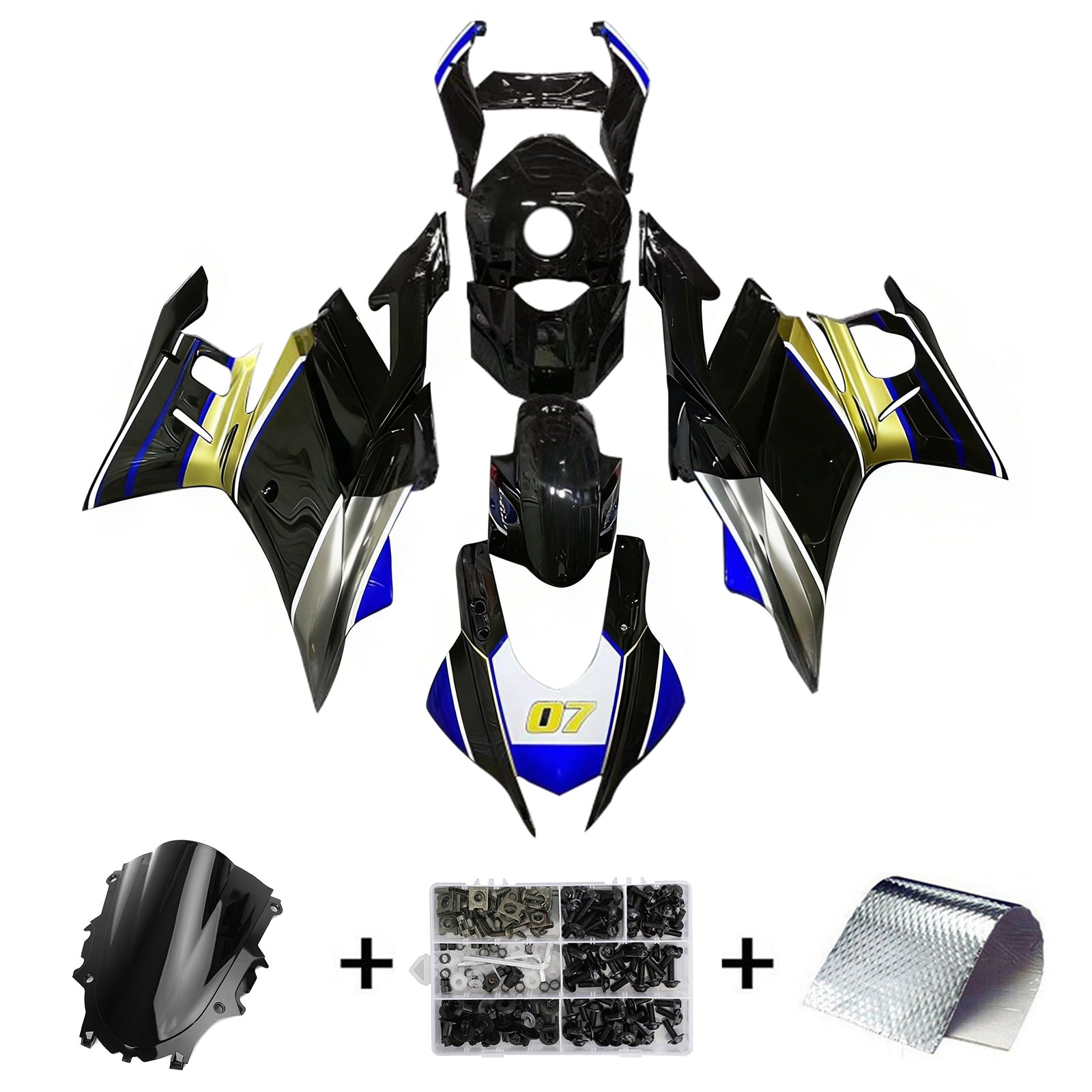 Kit carena iniezione Yamaha YZF-R3 R25 2022-2023 Carrozzeria in plastica ABS