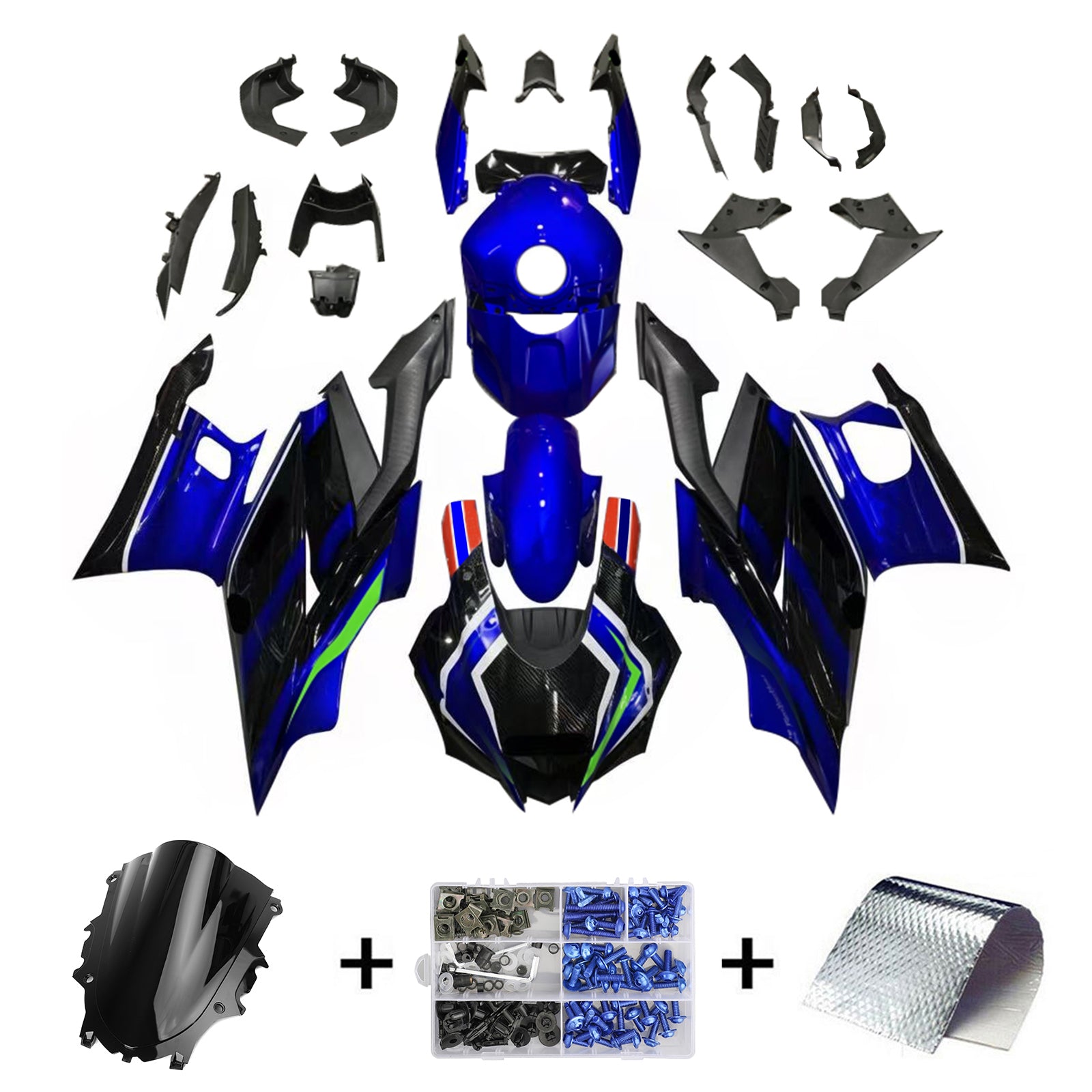Kit carena iniezione Yamaha YZF-R3 R25 2022-2023 Carrozzeria in plastica ABS