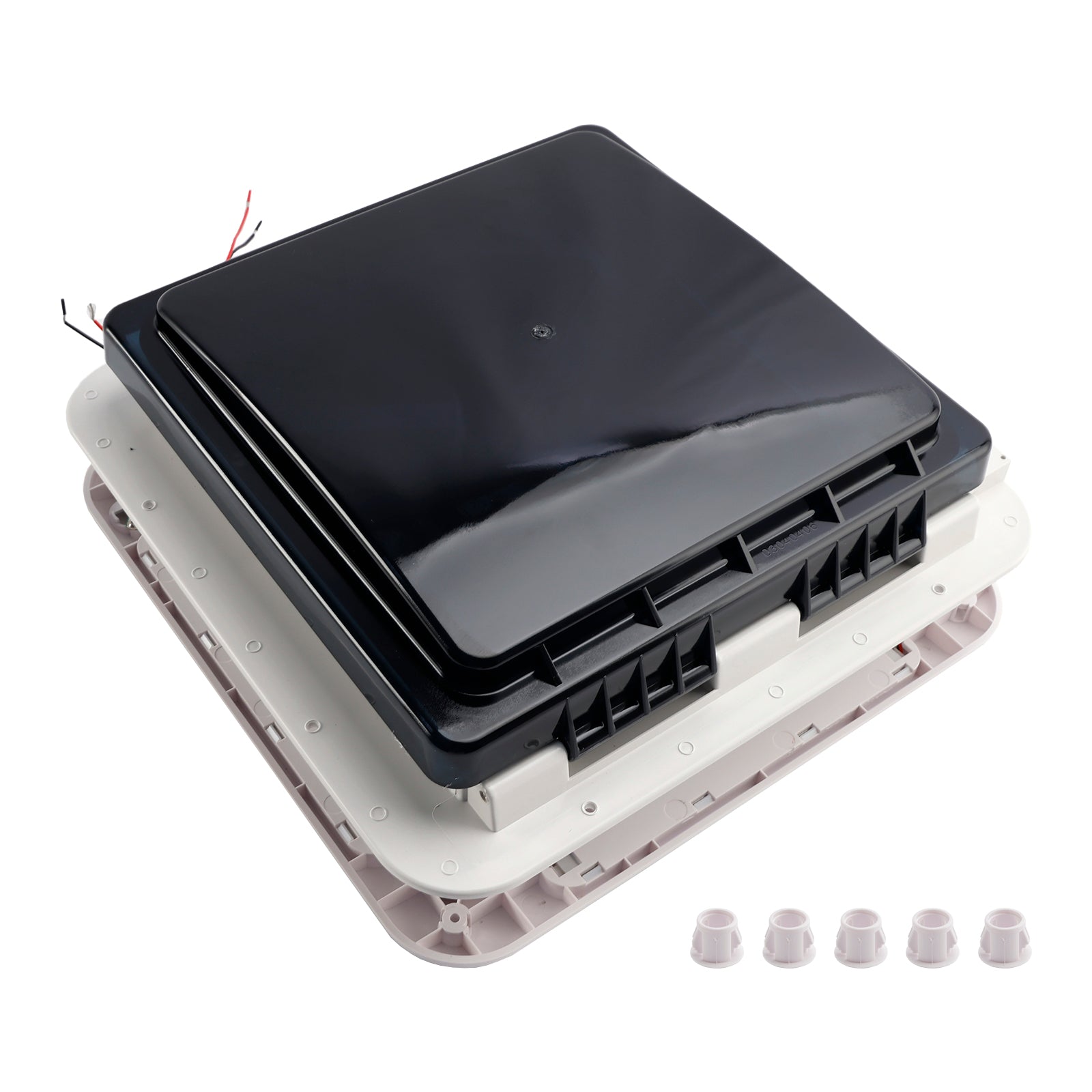 Tragaluz para vehículos recreativos DC12V duradero y eficiente con pantalla de acero inoxidable