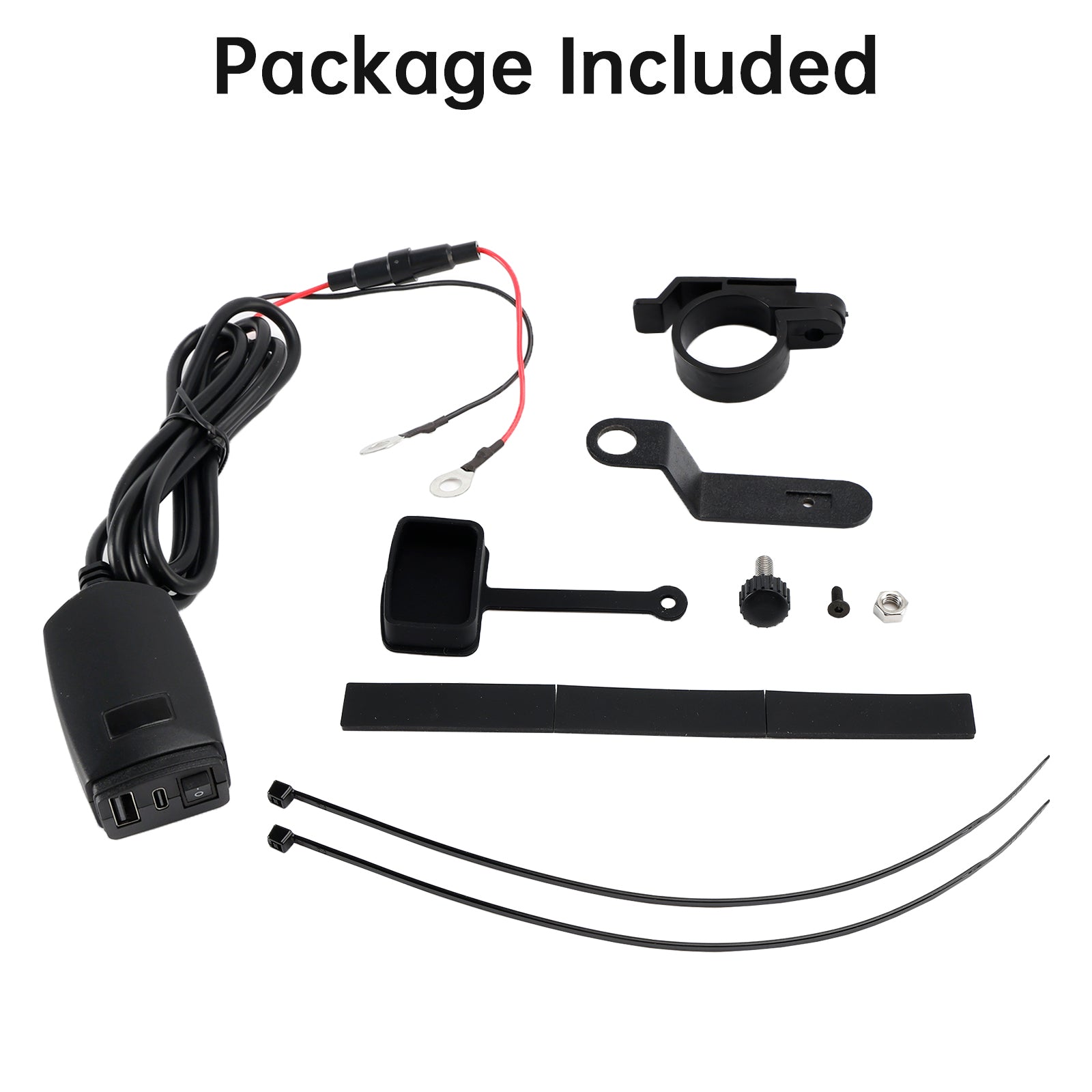 USB polnilnik USB za krmilo za motorna kolesa, adapter PDP+QC3.0 Tip C