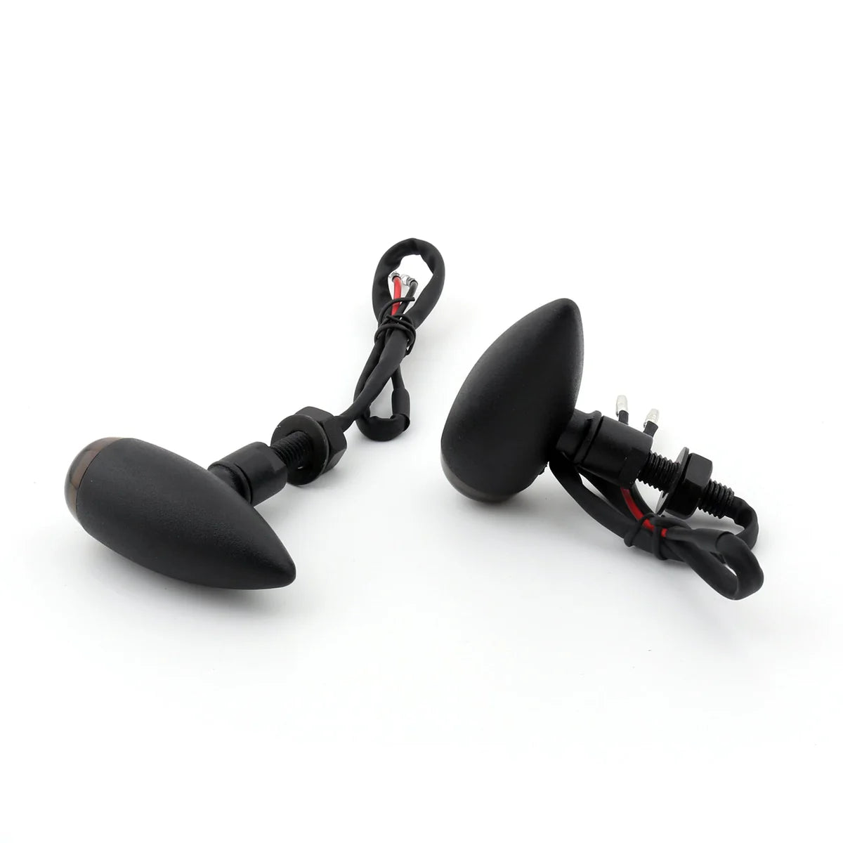 2x Bullet Murnal Signal Lights Cruiser Cruiser Chopper Harley Softail Dyna Sportster V-Rod, Universal Montage of 10 mm, Generic Amber Chrome