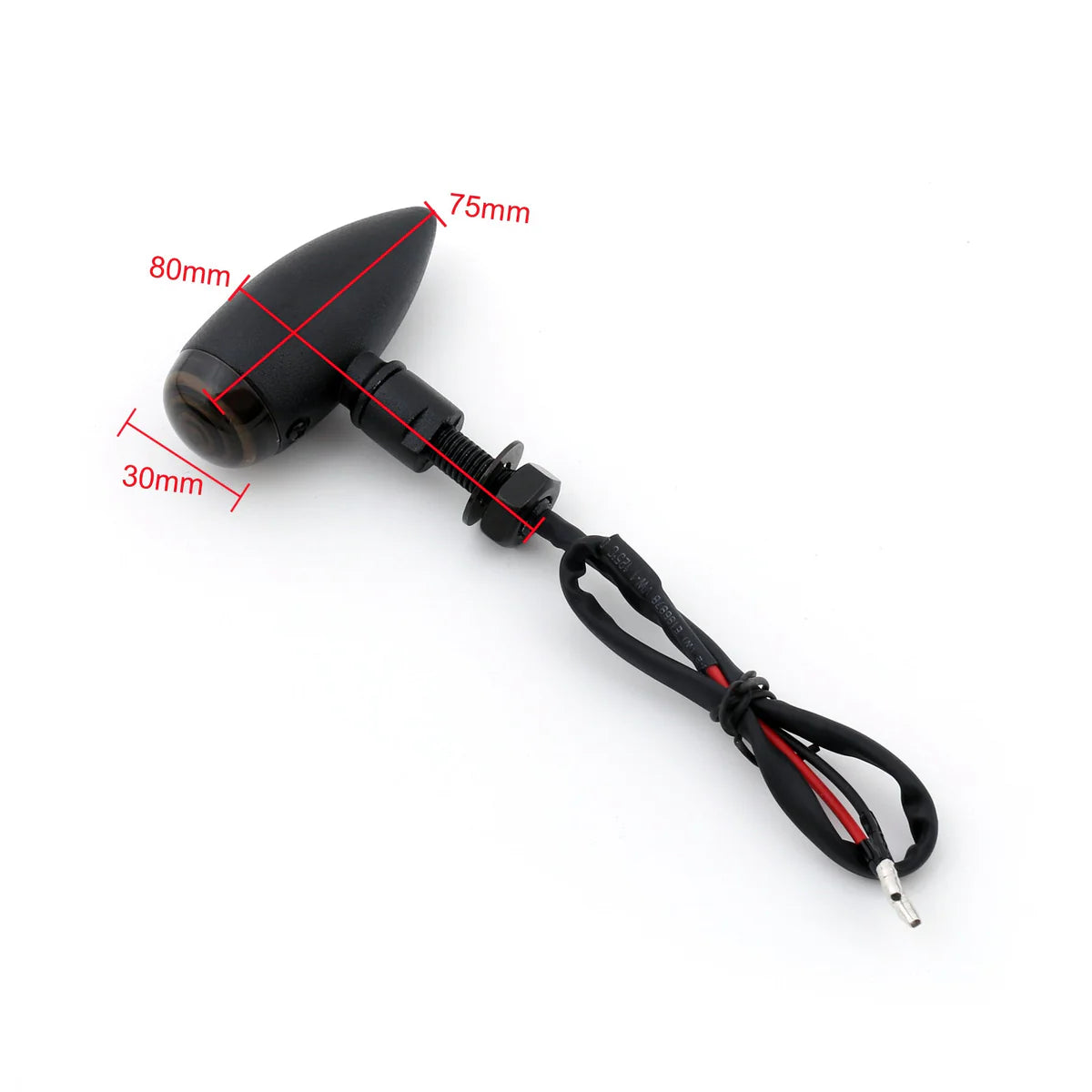 2x Bullet Murnal Signal Lights Cruiser Cruiser Chopper Harley Softail Dyna Sportster V-Rod, Universal Montage of 10 mm, Generic Amber Chrome