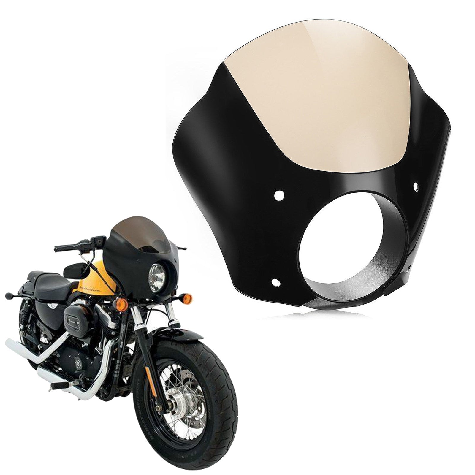 Racer Coffee -tuulilasi Sportster XL 883 1200 FXDL 86-16