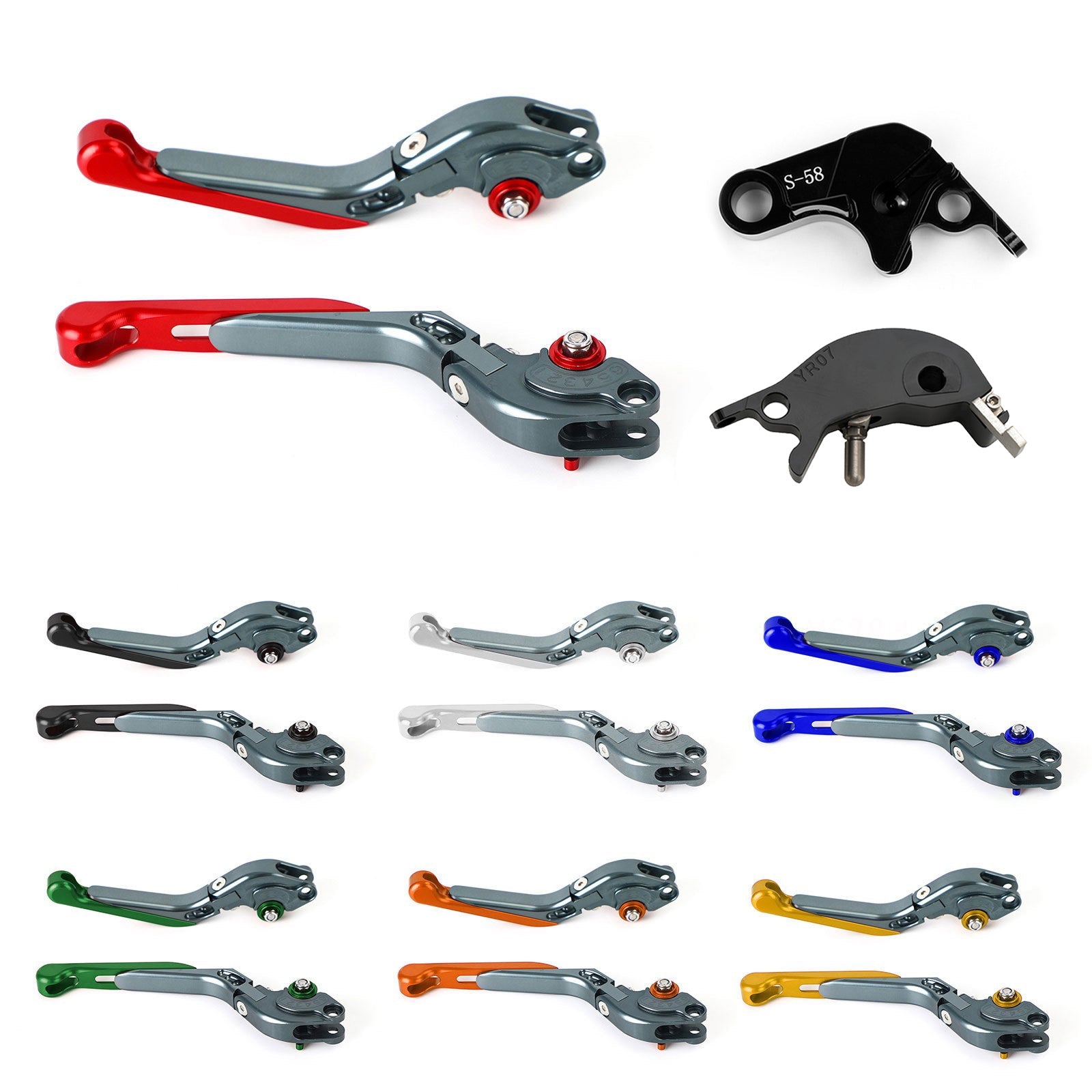 Palancas De Embrague Y Freno Para Moto - Aleación De Aluminio, Ajustables, Colores Varios, Para Muchos Modelos