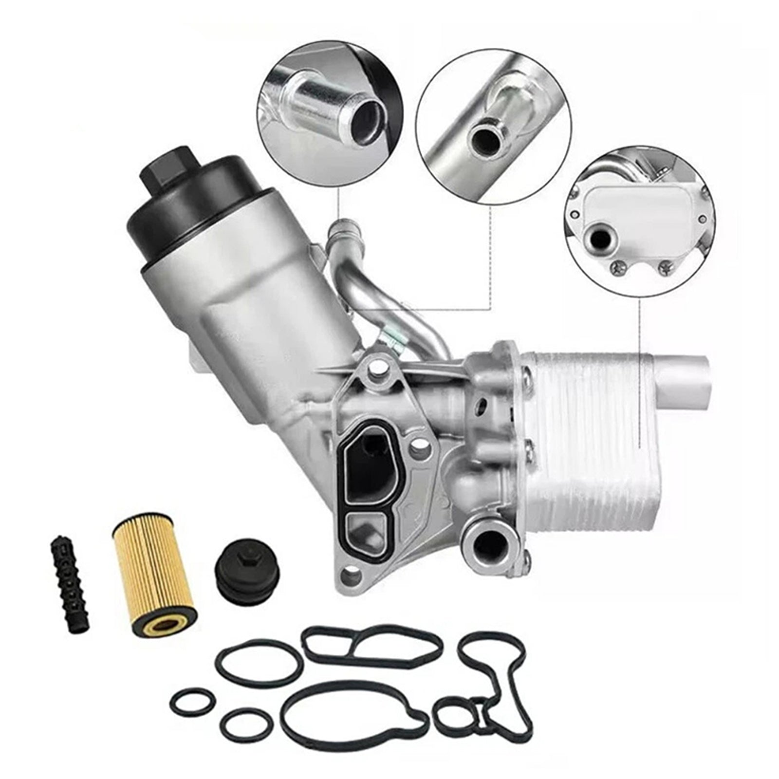 Chevrolet Cruze 1.4L L4 (2011-2016) - Alloggiamento filtro olio benzina, radiatore olio : 55566784, 55593189, 55594651