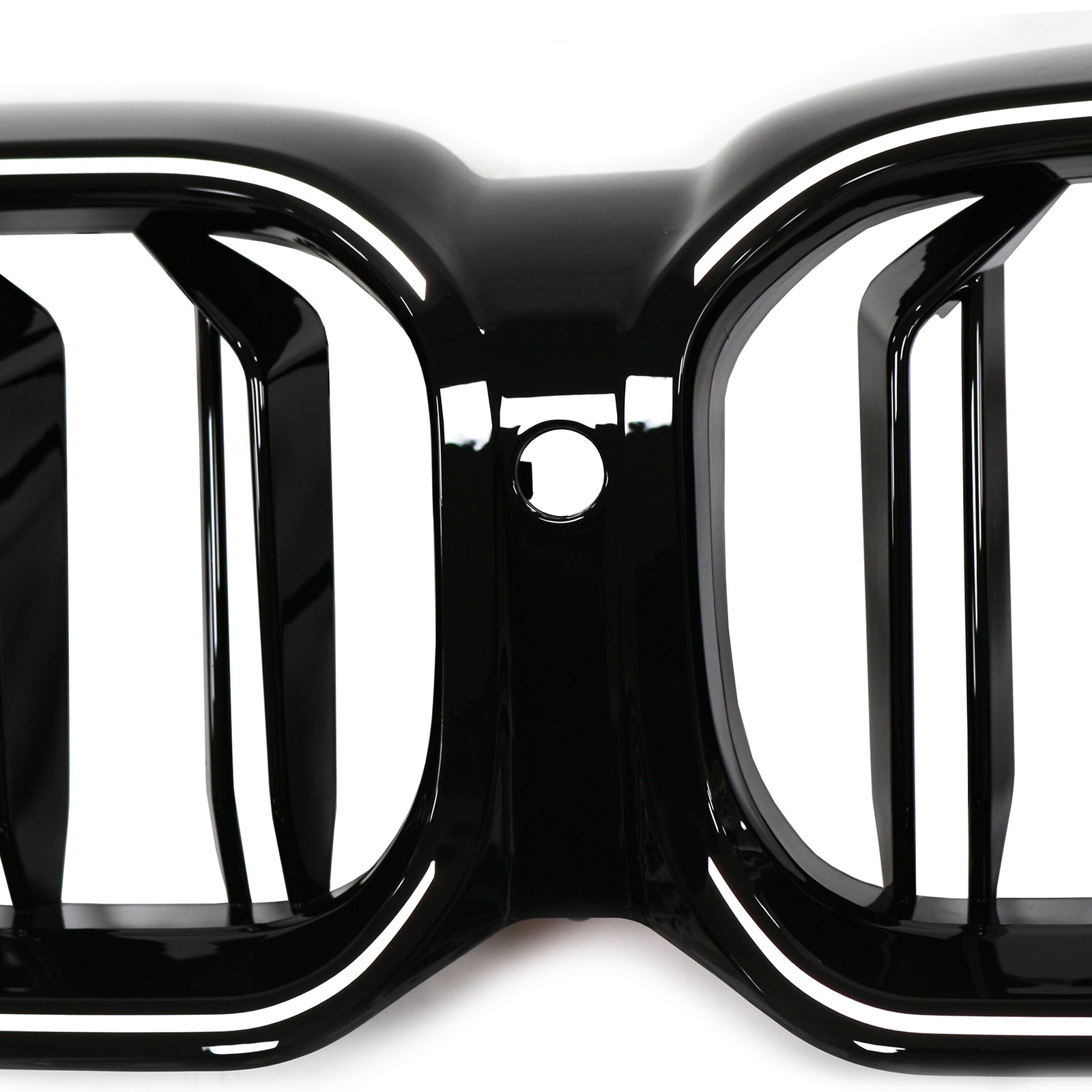 Voorrooster met dubbele strips voor BMW 5 G30 G38 2021-2024, glanzend zwart