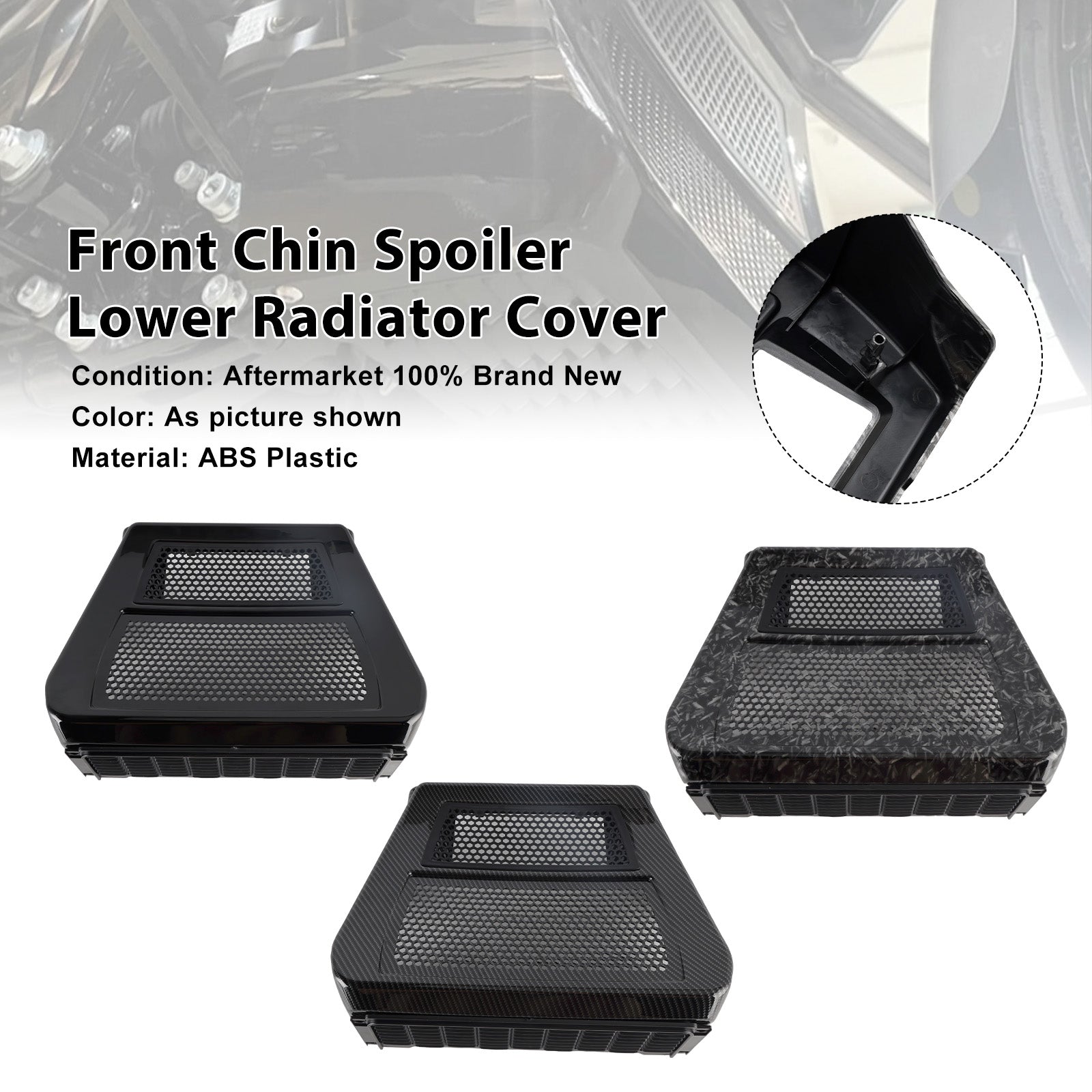 Spoilers inférieurs de menton et protection de radiateur pour Harley Road Glide FLTRX 2024-2025