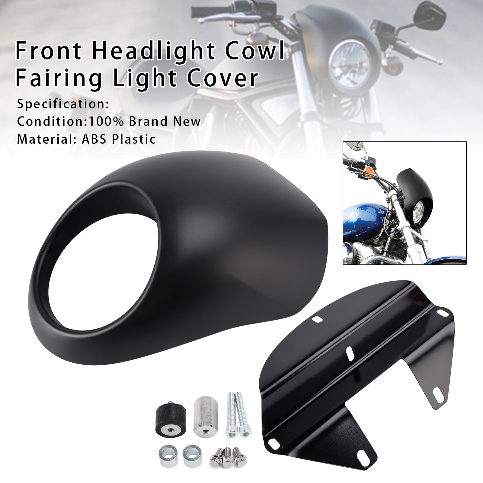 Cache de phare pour Sportster Dyna XL 883 1200 FX (à partir de 1973)