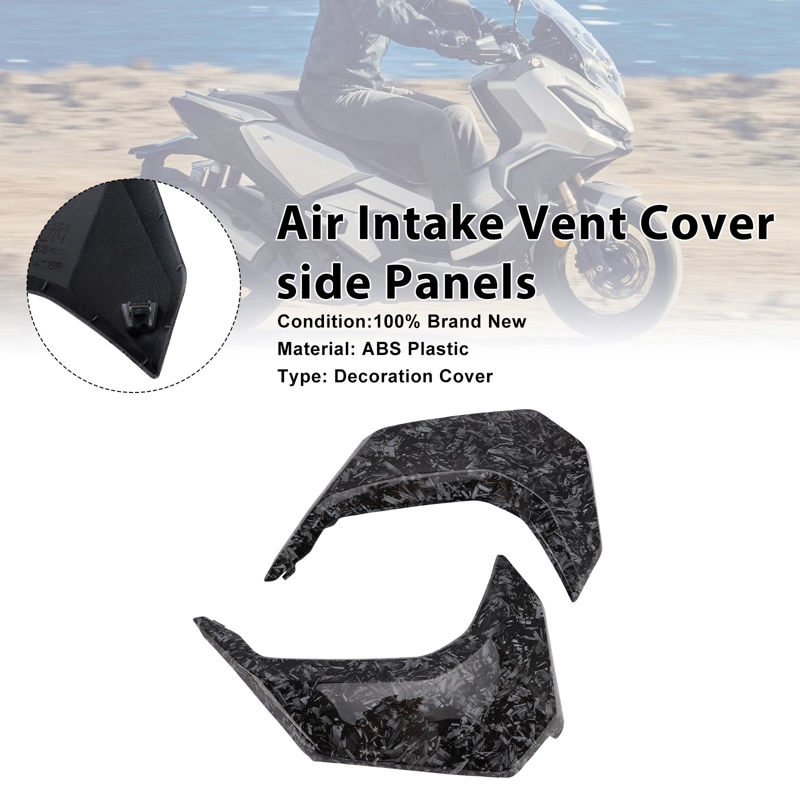 Afdekking voor luchtinlaatventilatie voor Honda ADV 350 (2022-2025) - Zijpanelen