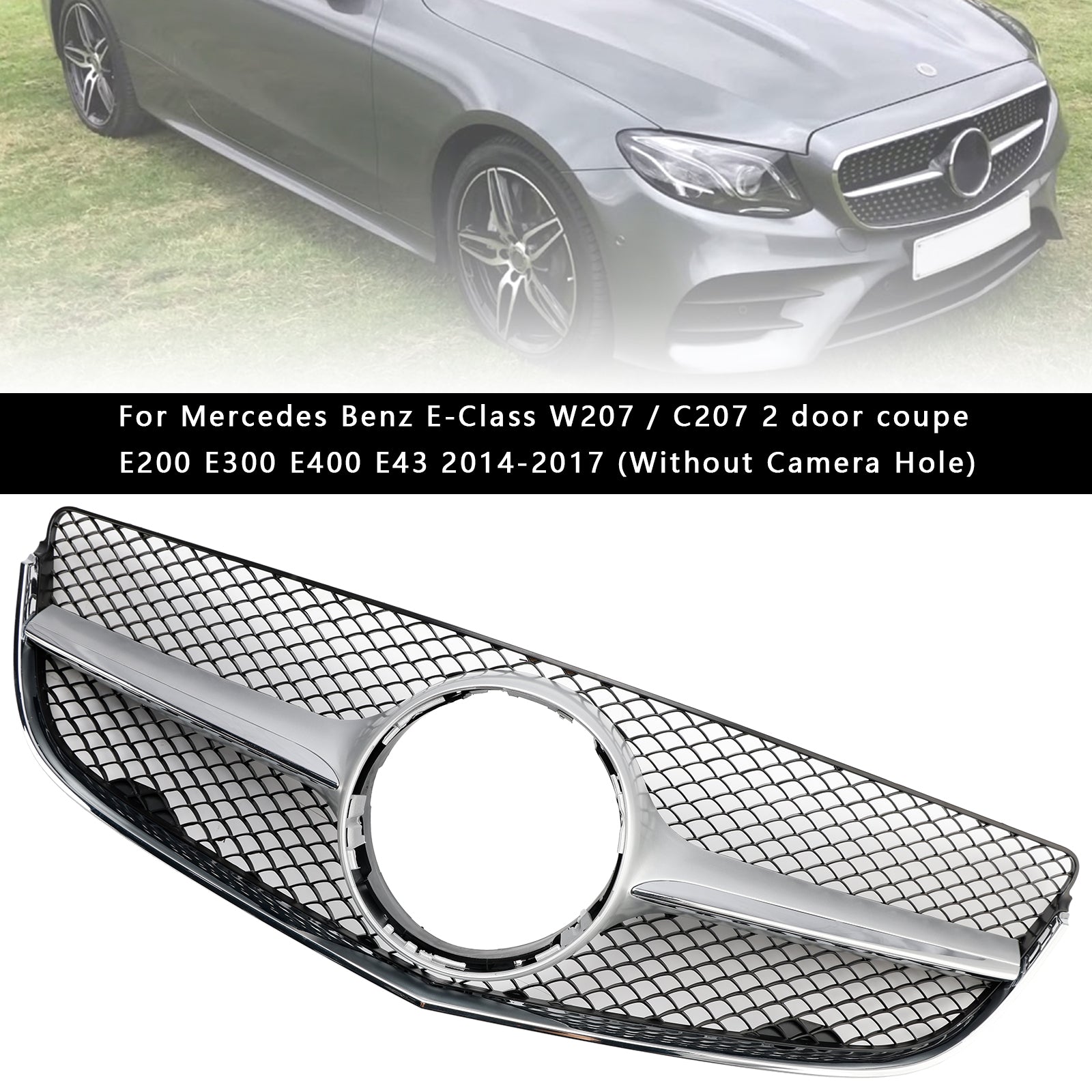 Rejilla de parachoques delantero Mercedes Benz CLASE E W207 Coupé 2014-2017