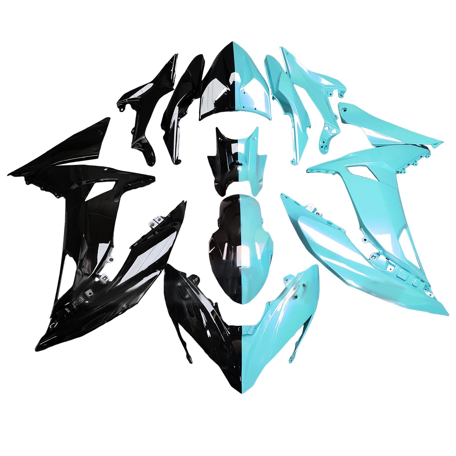 Kit di carenatura a iniezione, carrozzeria in plastica ABS per Kawasaki ER-6F Ninja650R 2017-2019