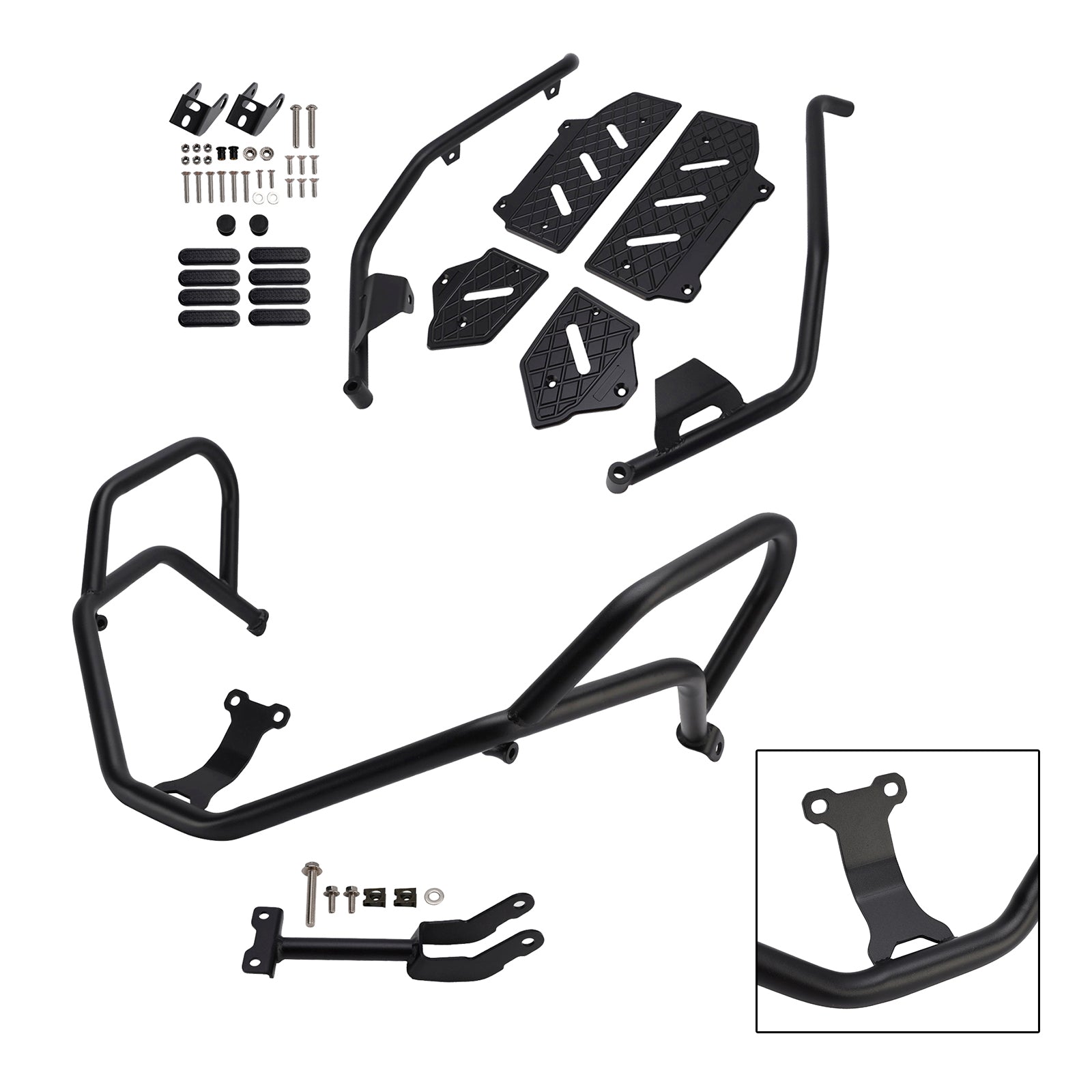 Sprednji in zadnji odbijač za Honda Adv350 (2022-2025), črna zaščita motorja.