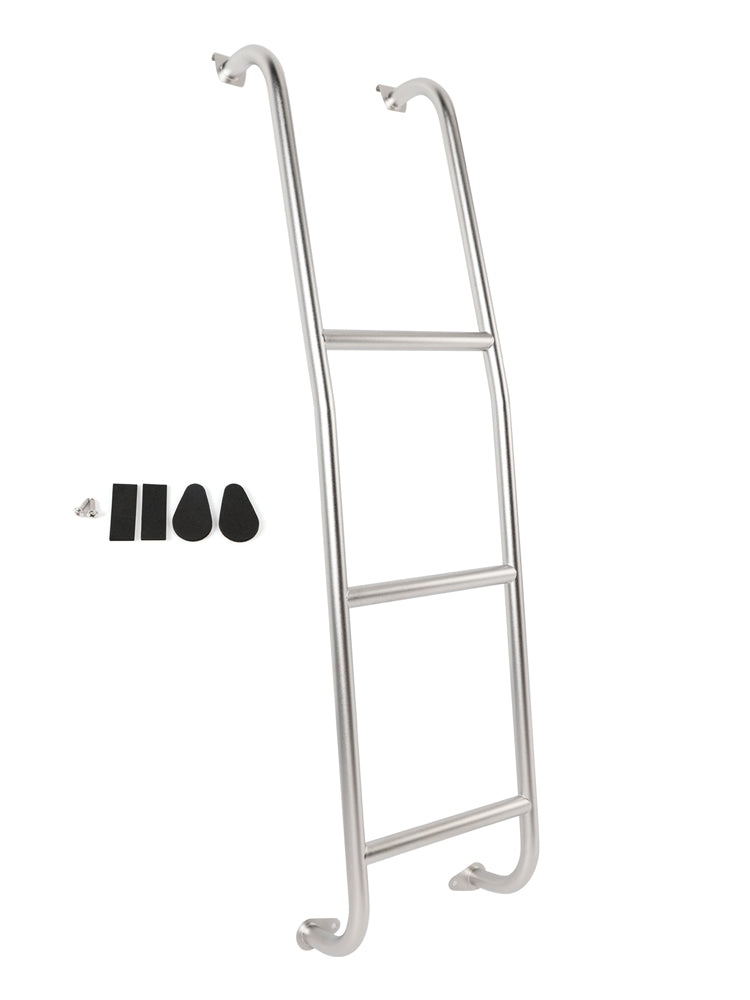 Escalera de acero inoxidable de 3 peldaños para furgoneta Ford Transit de techo bajo (2014-2025) - Número de pieza 093TS