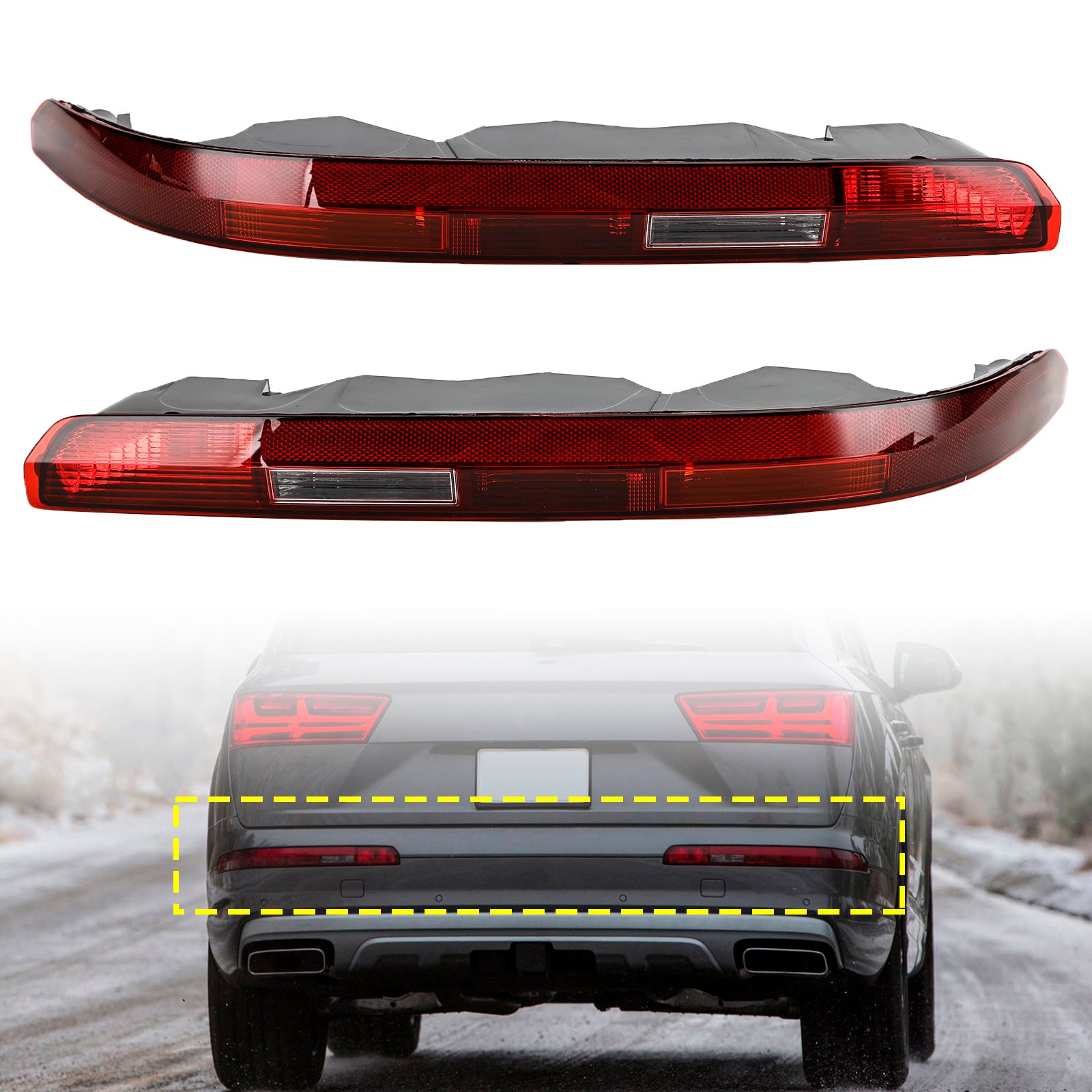 Ensemble de feux antibrouillard pour pare-chocs arrière, 4M0945095 96, pour AUDI Q7 2016 – 2023 L + R