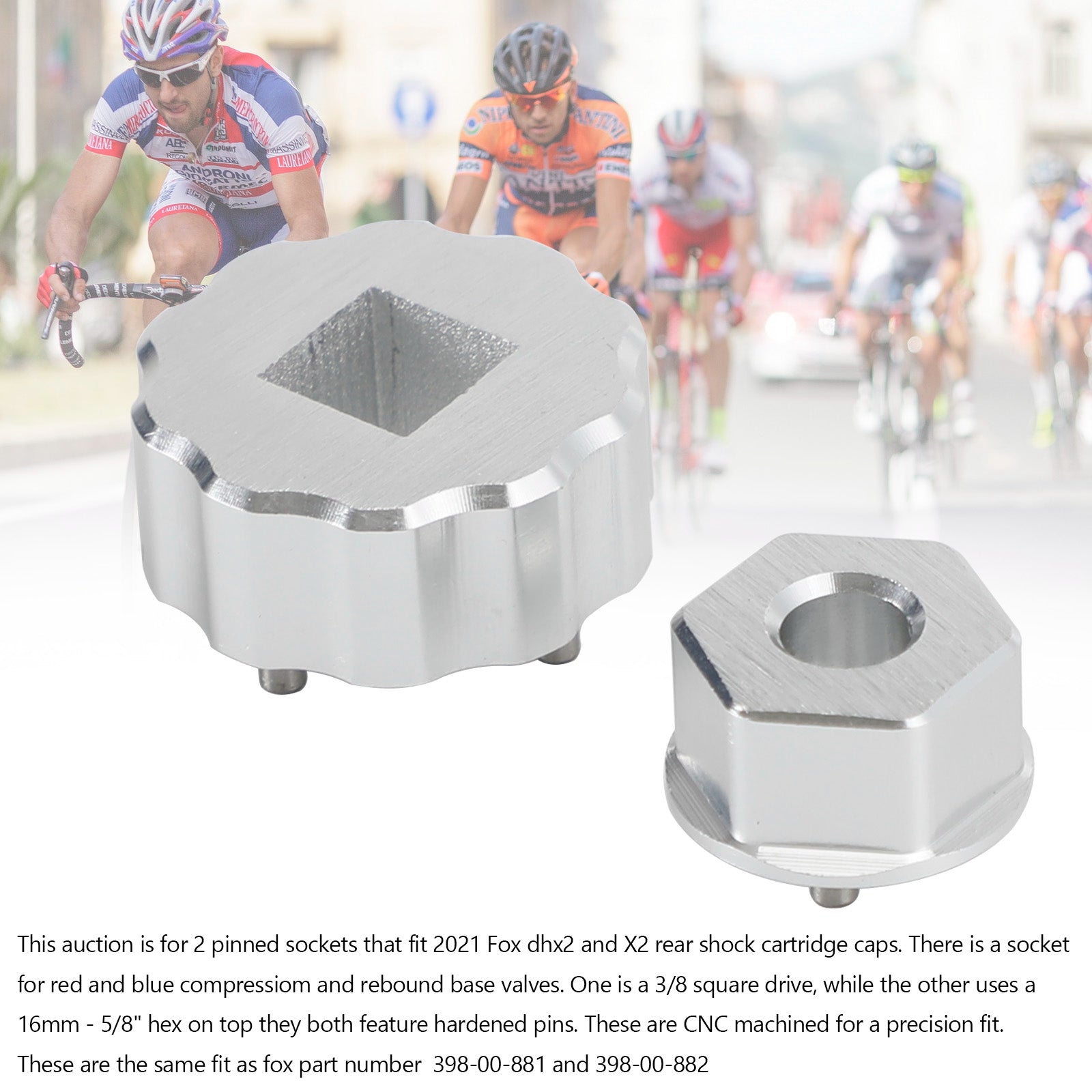 Ventielbasisgereedschapset voor 2021 Fox Float DHX2/X2 - 398-00-881