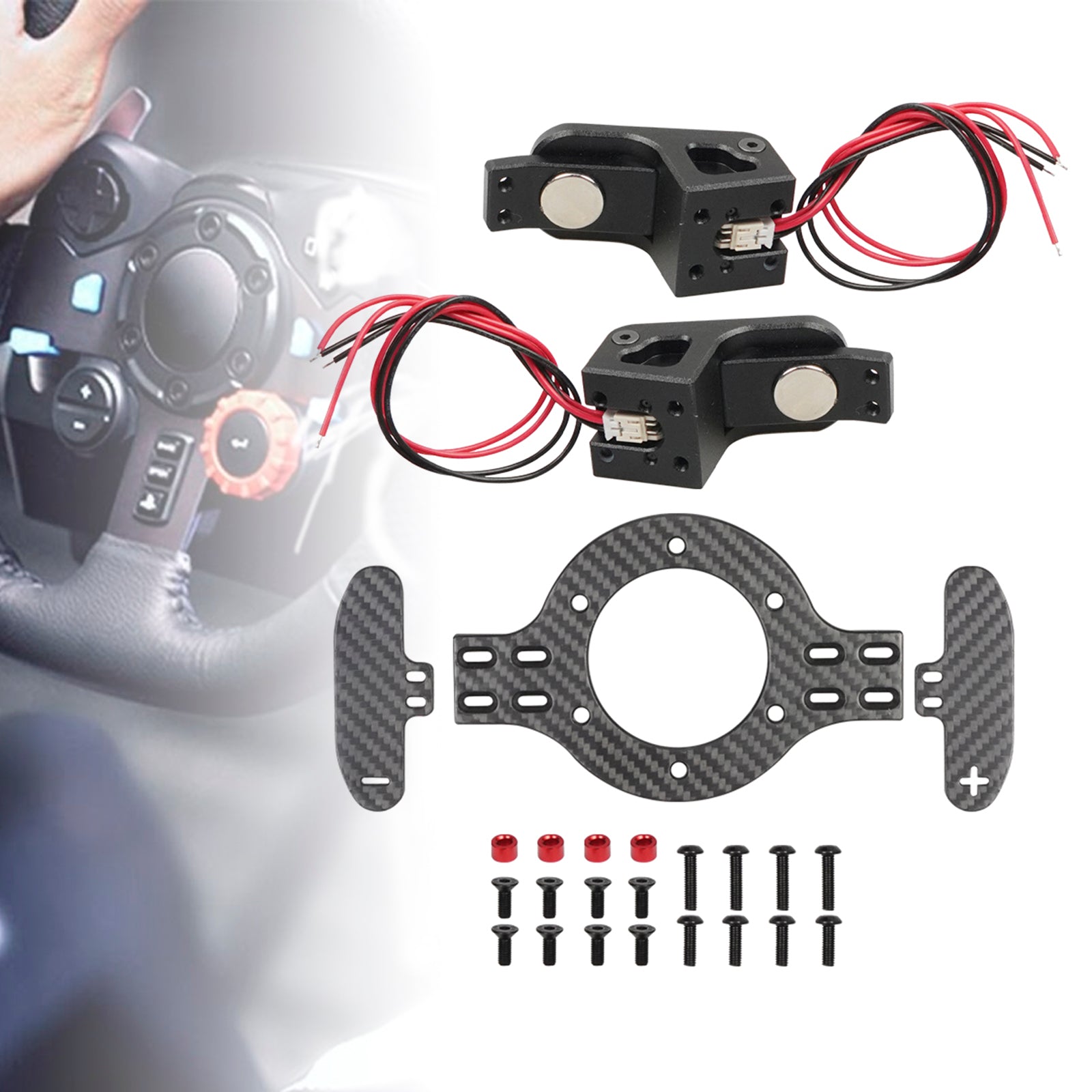 Palets de cambio de velocidad para el volante de simulación de juegos de carreras con soporte magnético