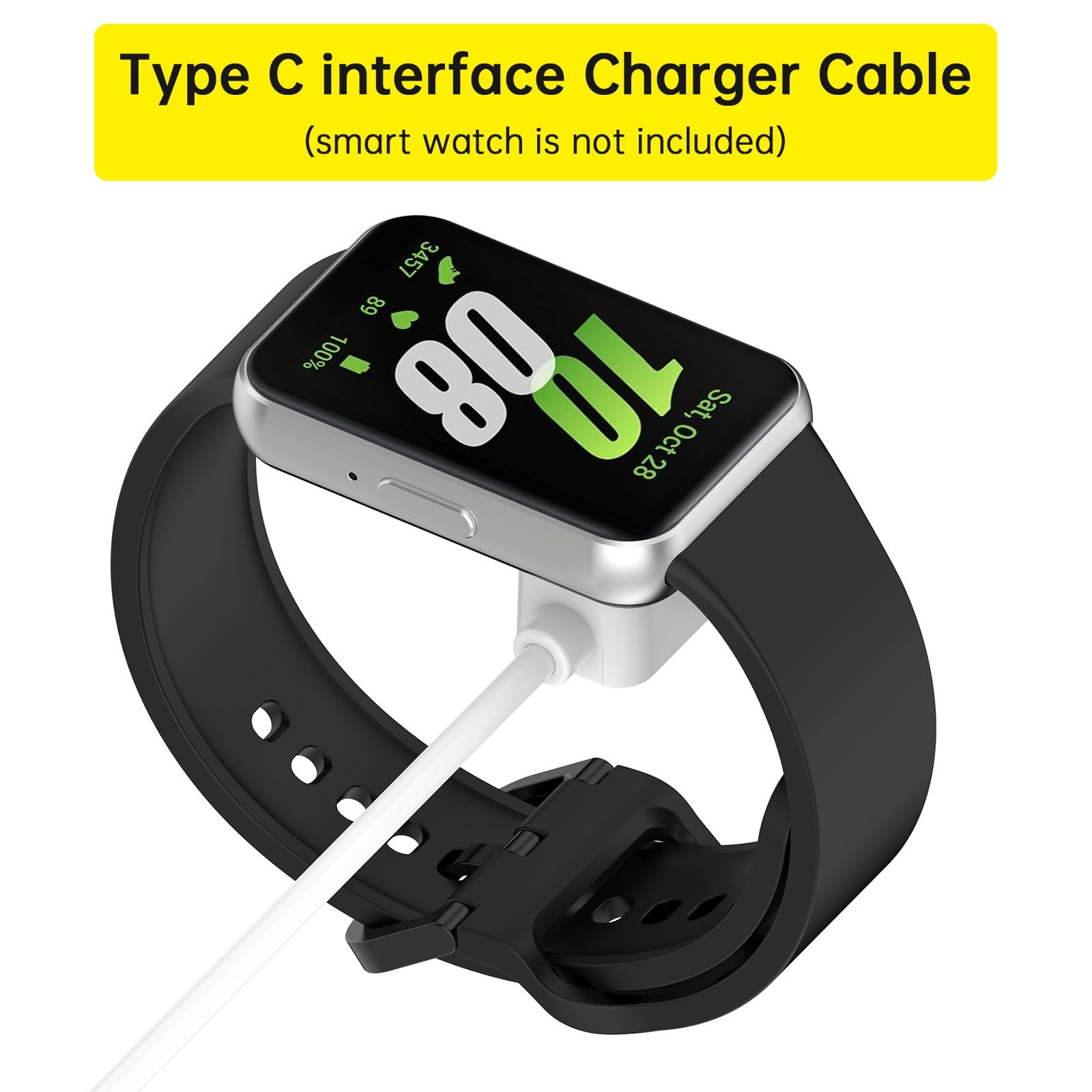 Tyyppi-C kannettava latauskaapeli Huawei Watch FIT3: lle (kaista 10/9/8/7/6Pro)