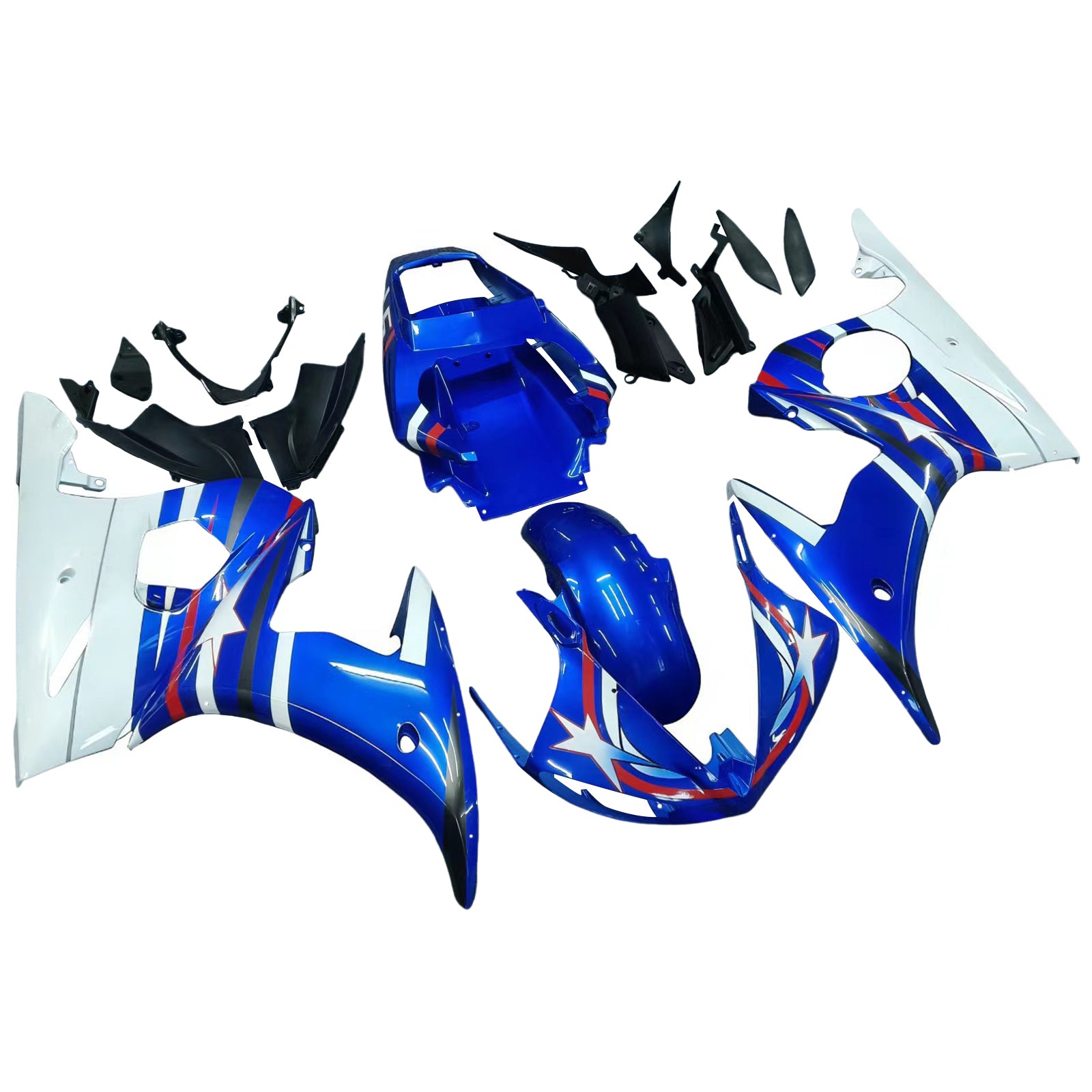 Kit de carénage par injection, carrosserie en plastique ABS, compatible avec Yamaha YZF 600 R6 2005