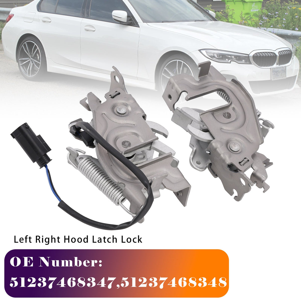 2023-2023 Pour BMW M240i F44 2x Verrou de capot avant 51237468347