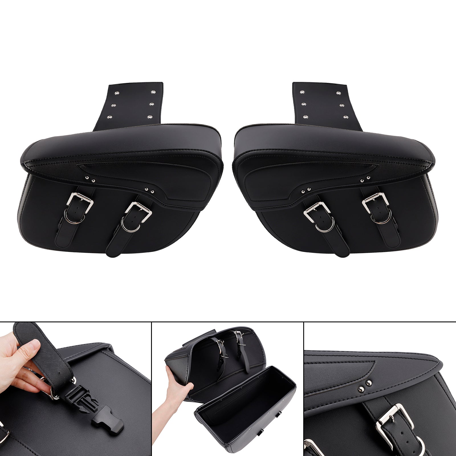 Ujemajoč sedež z ustreznim, črnim, 42 l sedlom, za skuter in motocikel