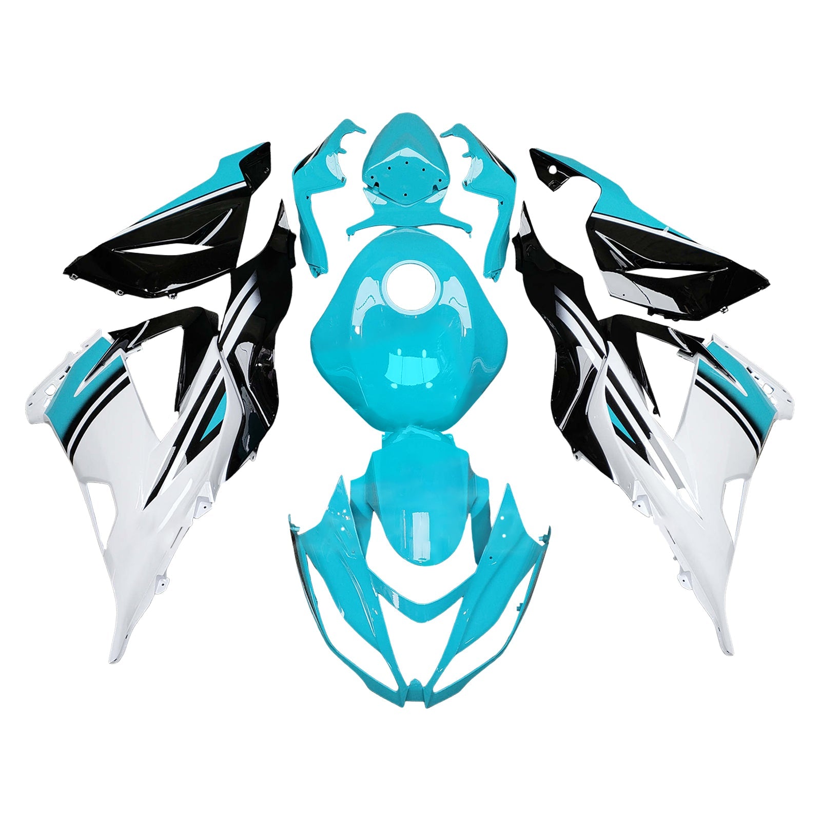 Kit de carénage par injection, carrosserie en plastique ABS pour Kawasaki ZX6R 636 2013-2018