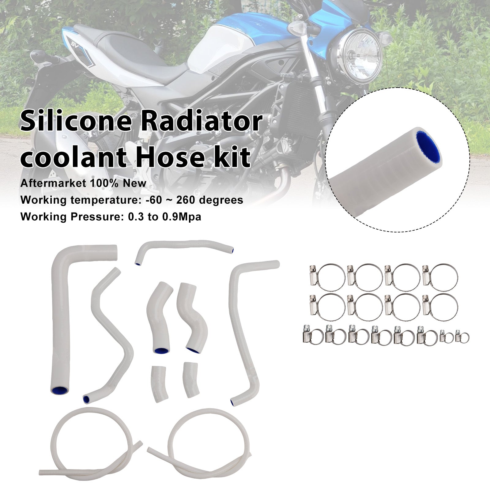 Durite de refroidissement en silicone pour radiateur Suzuki SV 650 (2016-2025)