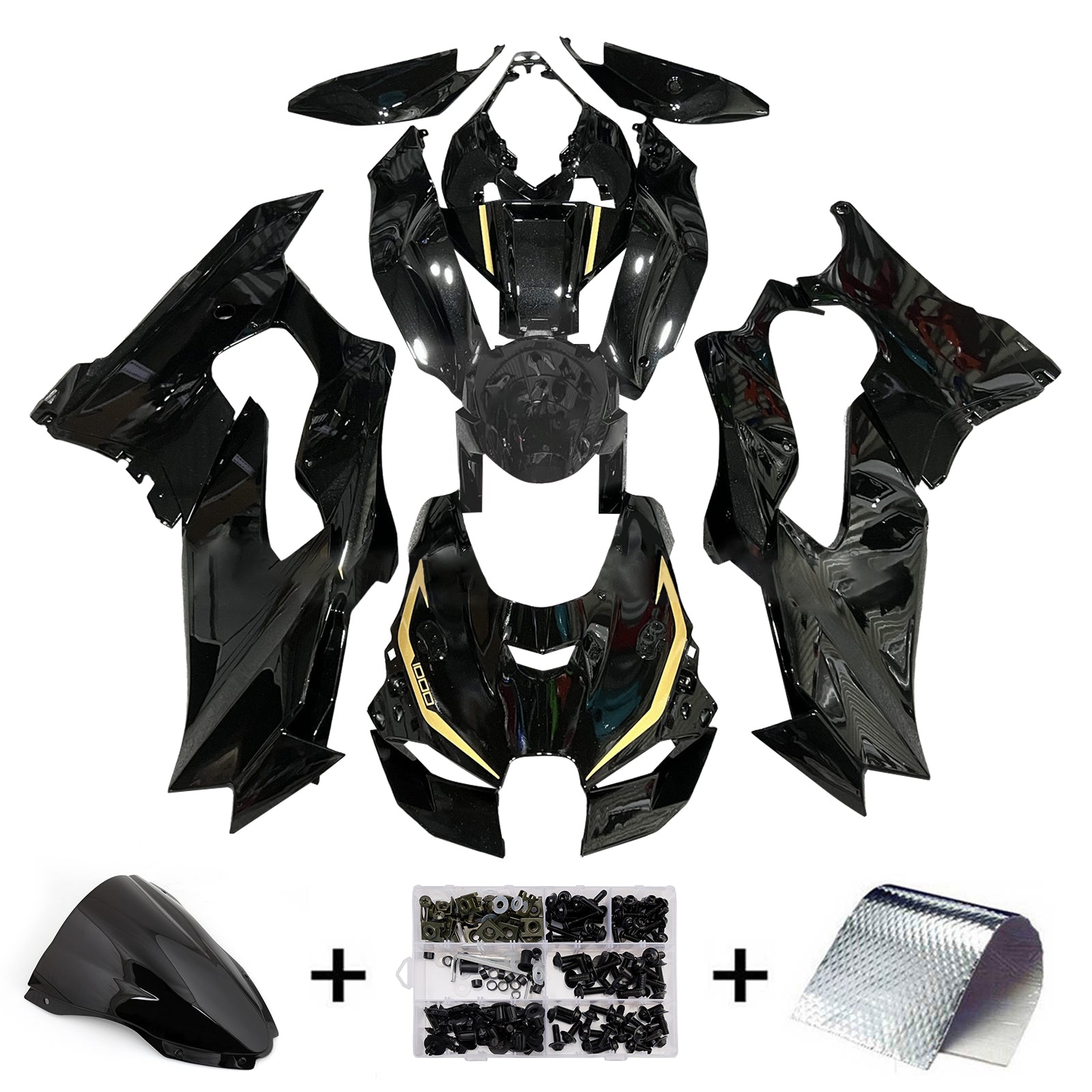 Kit carenatura iniezione ABS per Kawasaki ZX-10R ZX-10RR 2021-2025