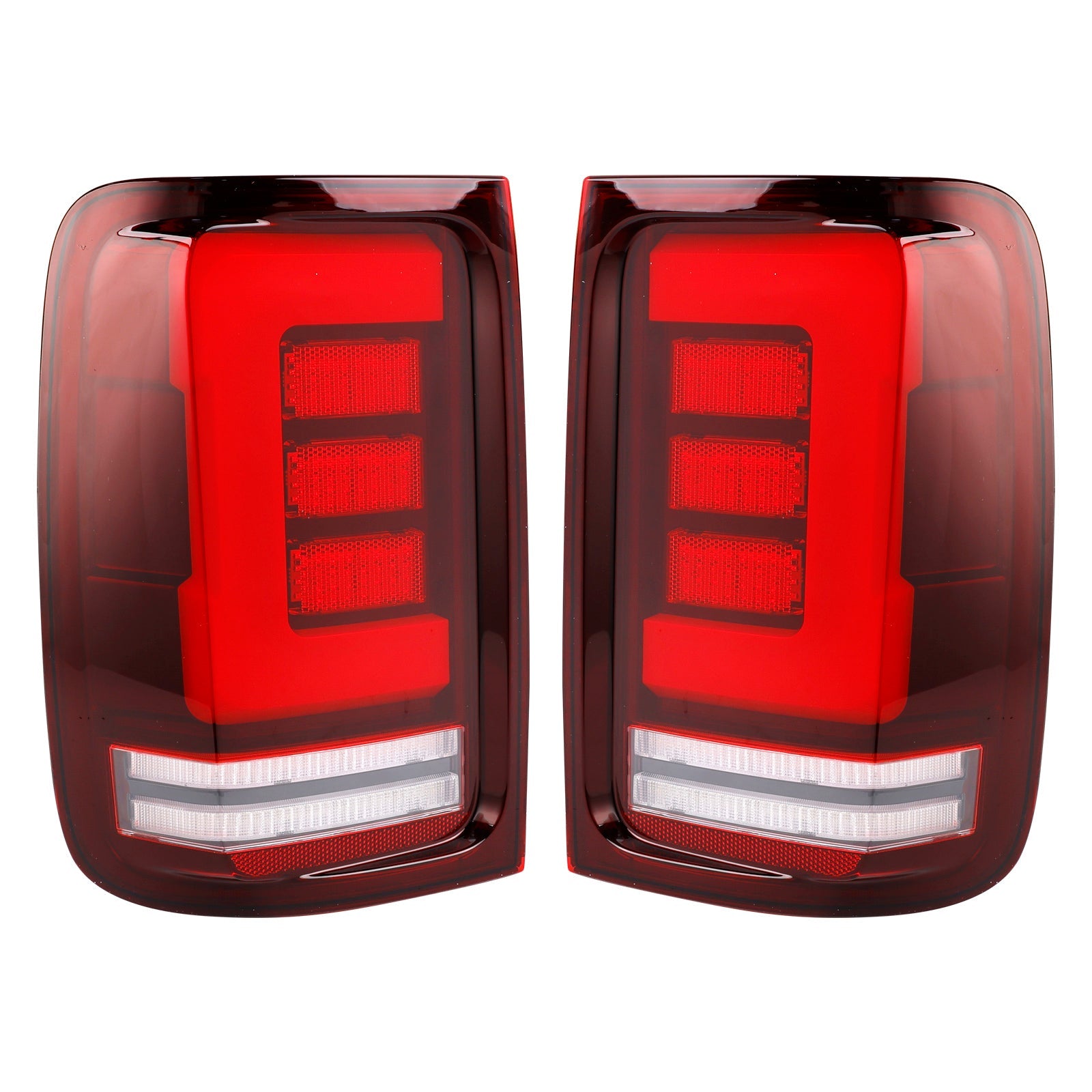 Paire de feux arrière à LED rouges pour VW Amarok V6 2008-2019