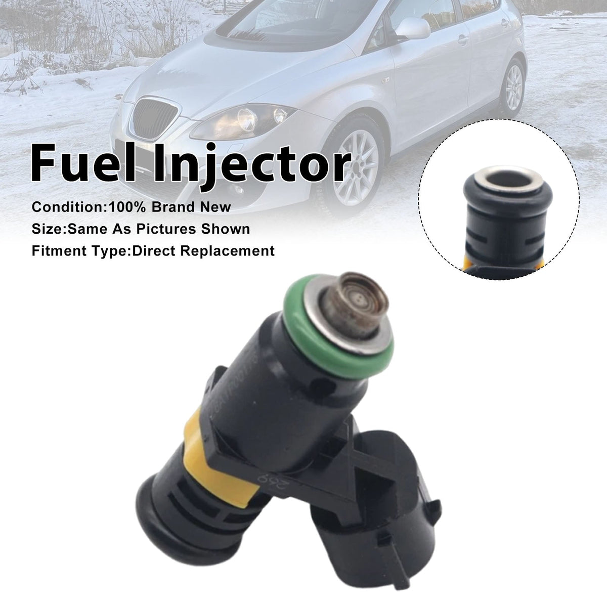 1 inyector de combustible para Seat Altea y Skoda Fabia I (2006-2007) - Número de pieza: 036906031AG