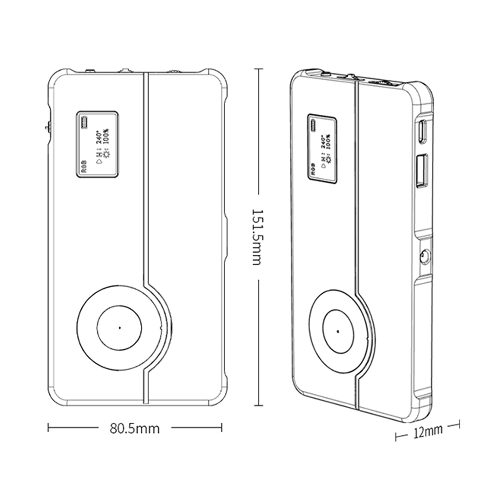 Kamera wideo D02 RGB Fill Light Telefon komórkowy Kolorowe światło wypełniające LED na żywo