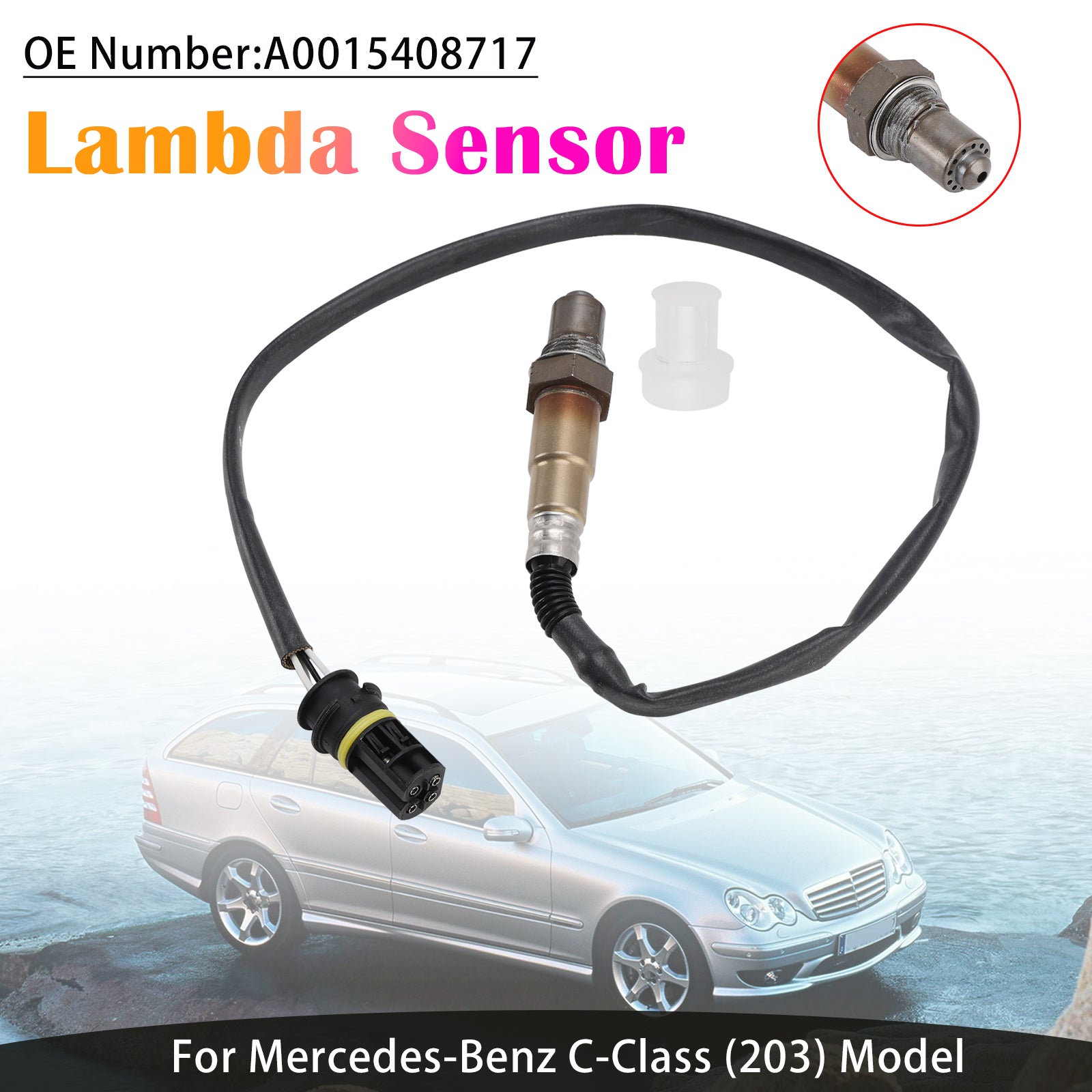 Sonde lambda amont A0015408717 pour Mercedes-Benz Classe C W203 S203 CL203 180 200