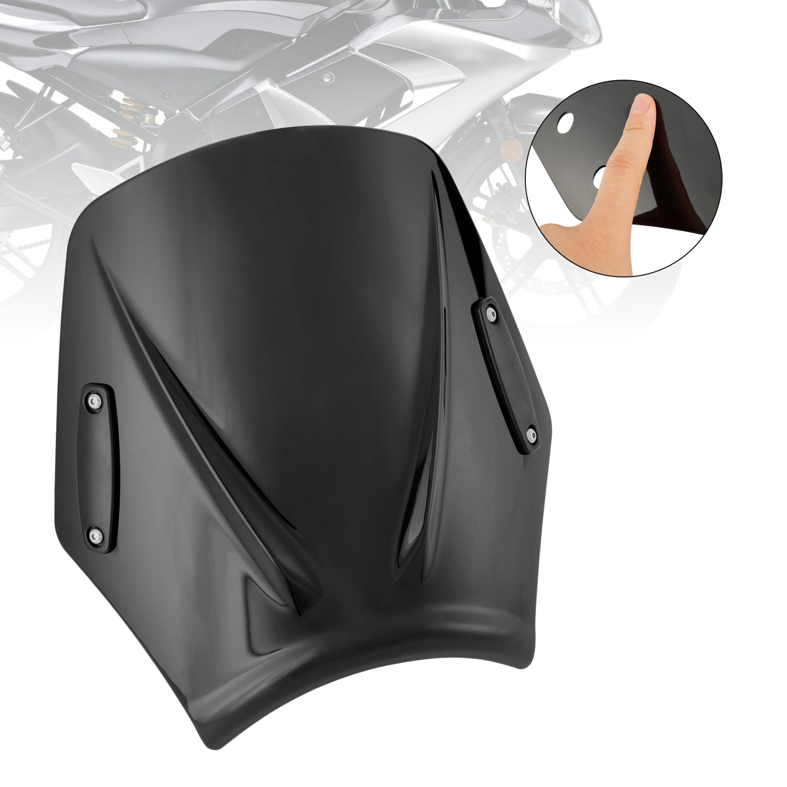 Moto con manubrio 22 mm/7/8 "Vidone del parabrezza universale