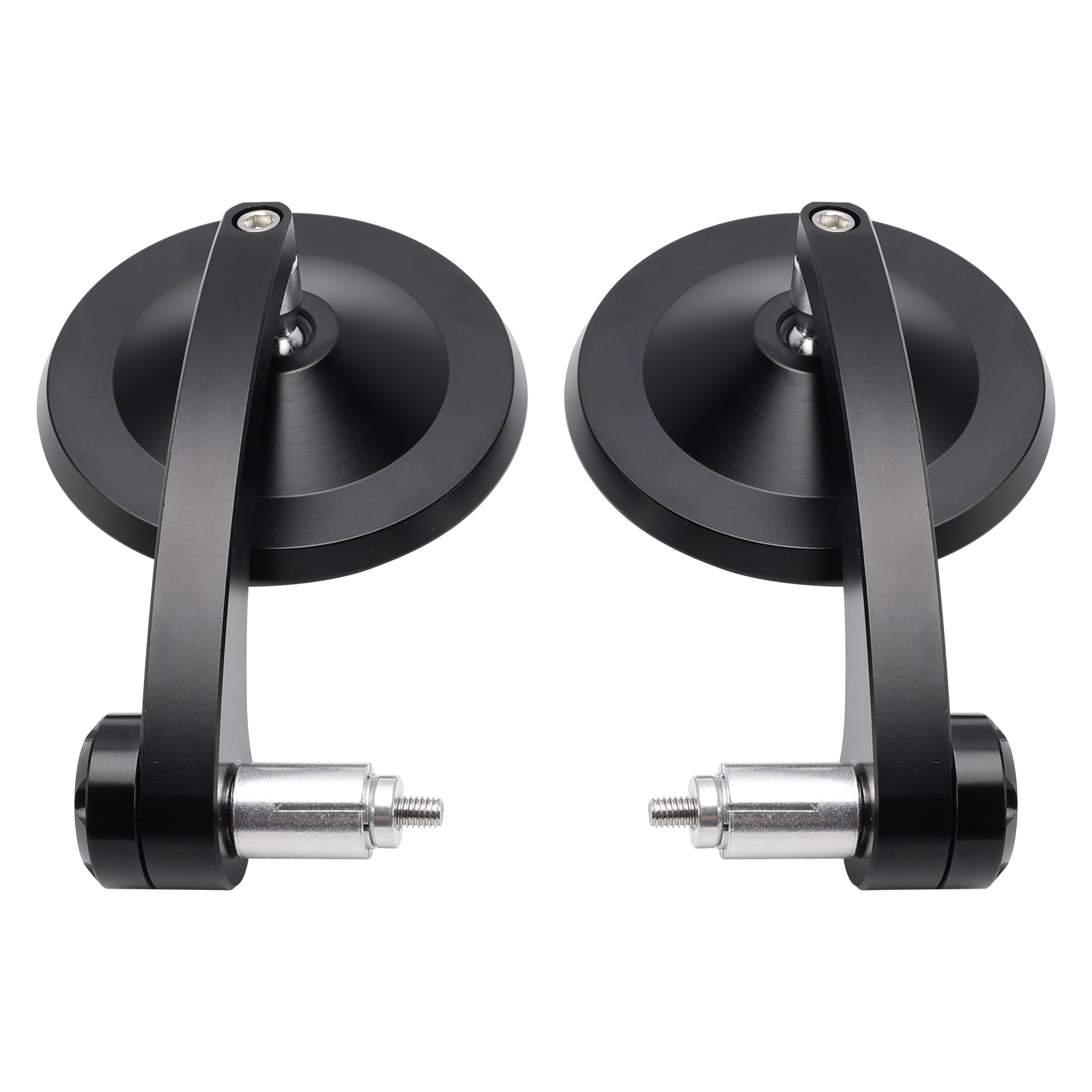 Par de espejos laterales redondos CNC de 7/8 pulgadas para motocicleta para extremos de manillar Bobber Cafe Racer