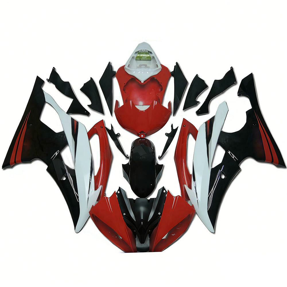 Kit de carénage en plastique ABS injecté compatible avec Yamaha YZF 600 R6 2008-2016