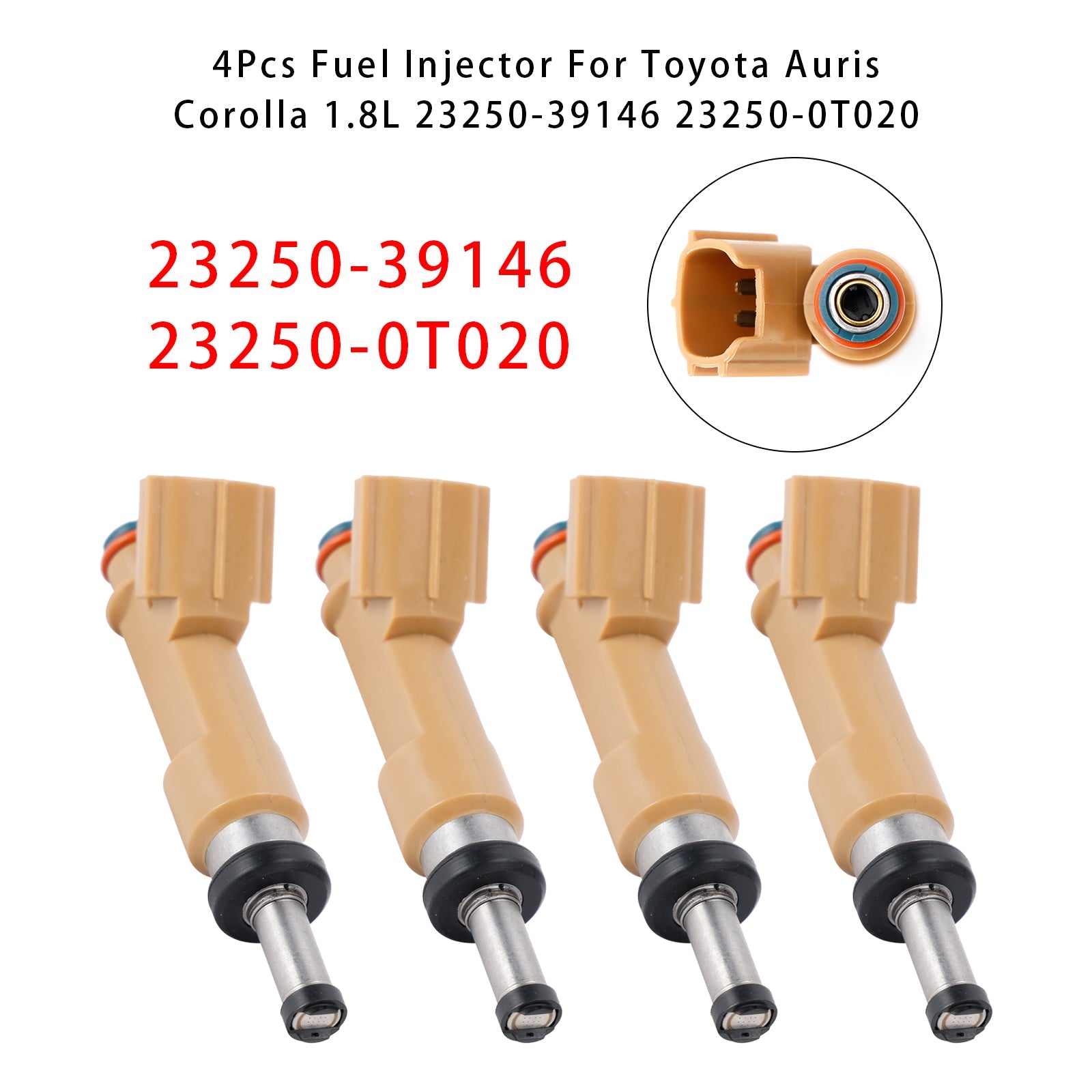 4 iniettori di carburante per Toyota Auris Corolla 1.8L 23250-39146 23250-0T020