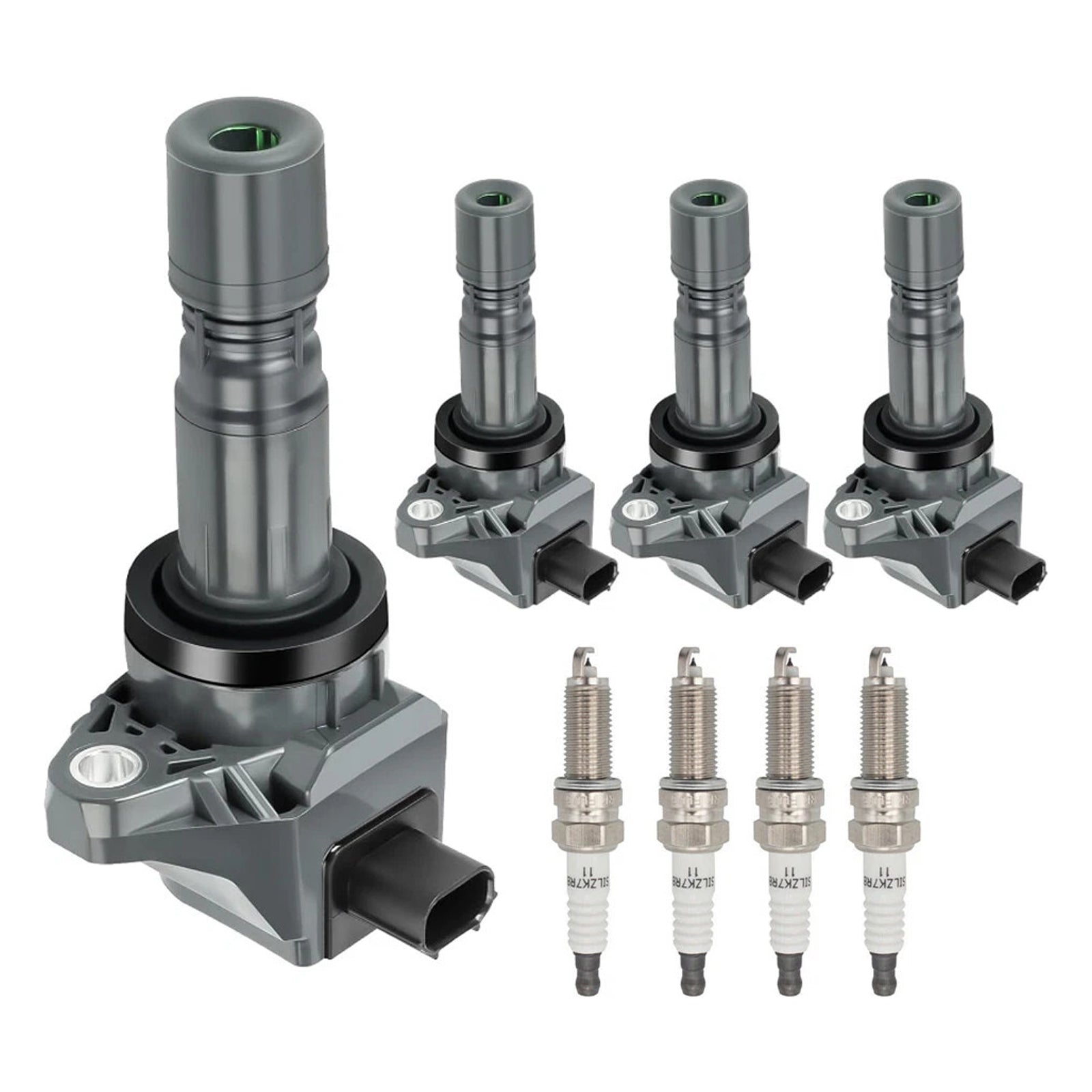 Lot de 4 bobines d'allumage et 4 bougies d'allumage UF672 pour Acura ILX 2.0L et Honda Civic HR-V 1.8L