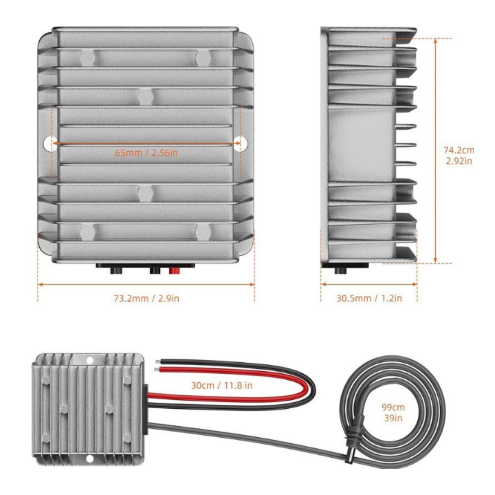 Mini adaptateur 12 V CC, convertisseur élévateur de tension 12 V/24 V vers 57 V, 4,5 A, 256 W, Smart Boost
