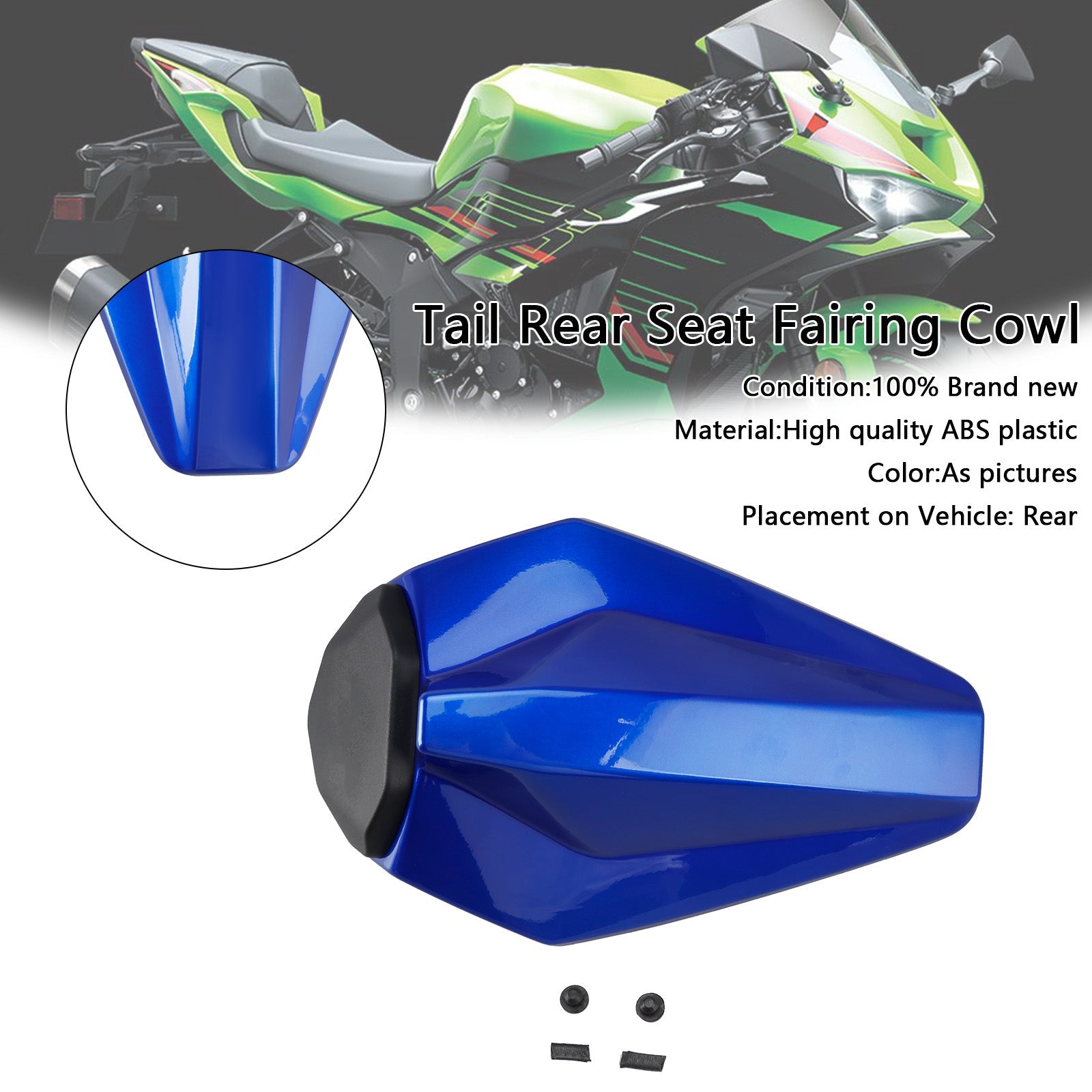 Carénage de selle arrière Racing pour Kawasaki ZX6R ZX-6R 2019-2025