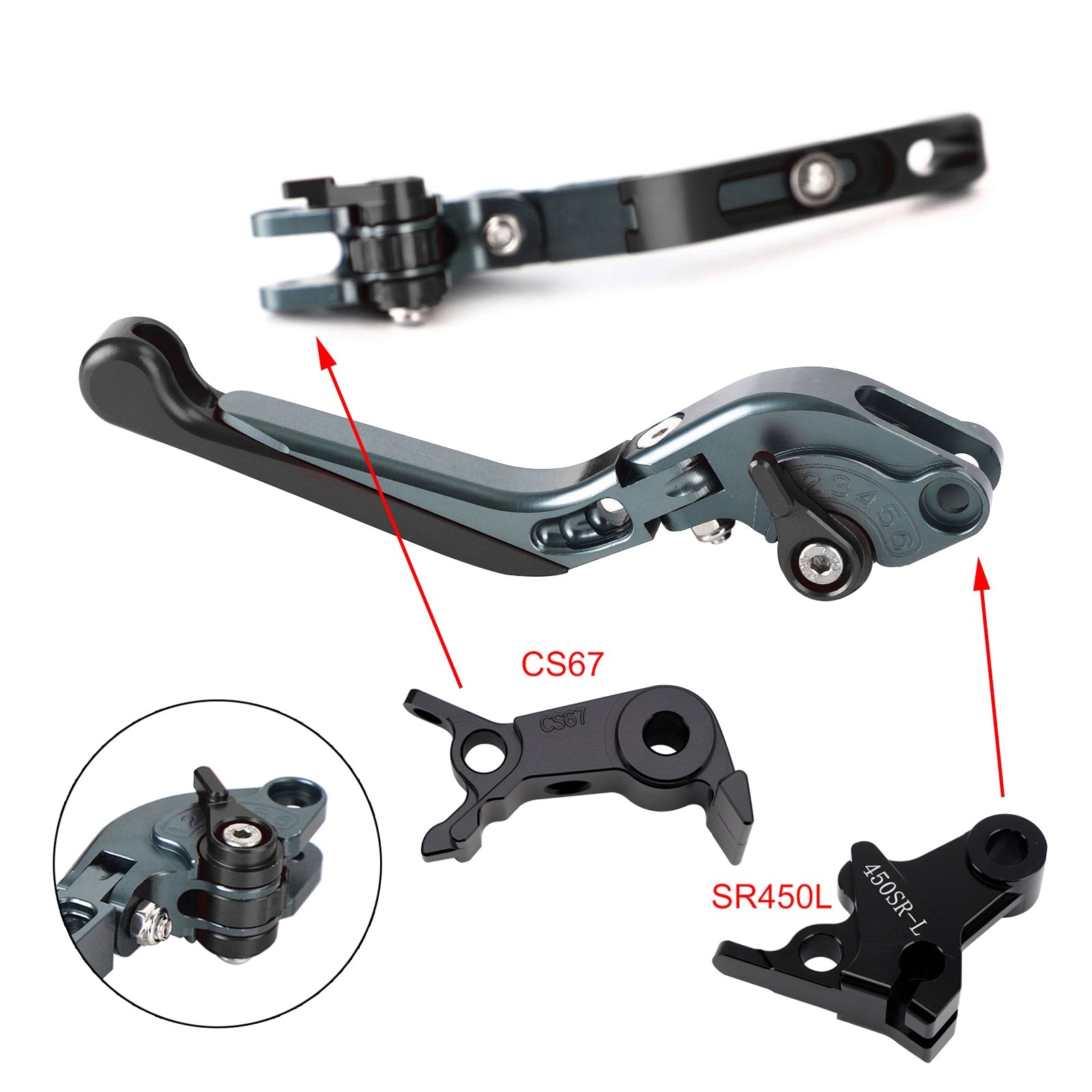 Levier de frein et d'embrayage réglable compatible avec VOGE DS900X 900DSX 2024-2026