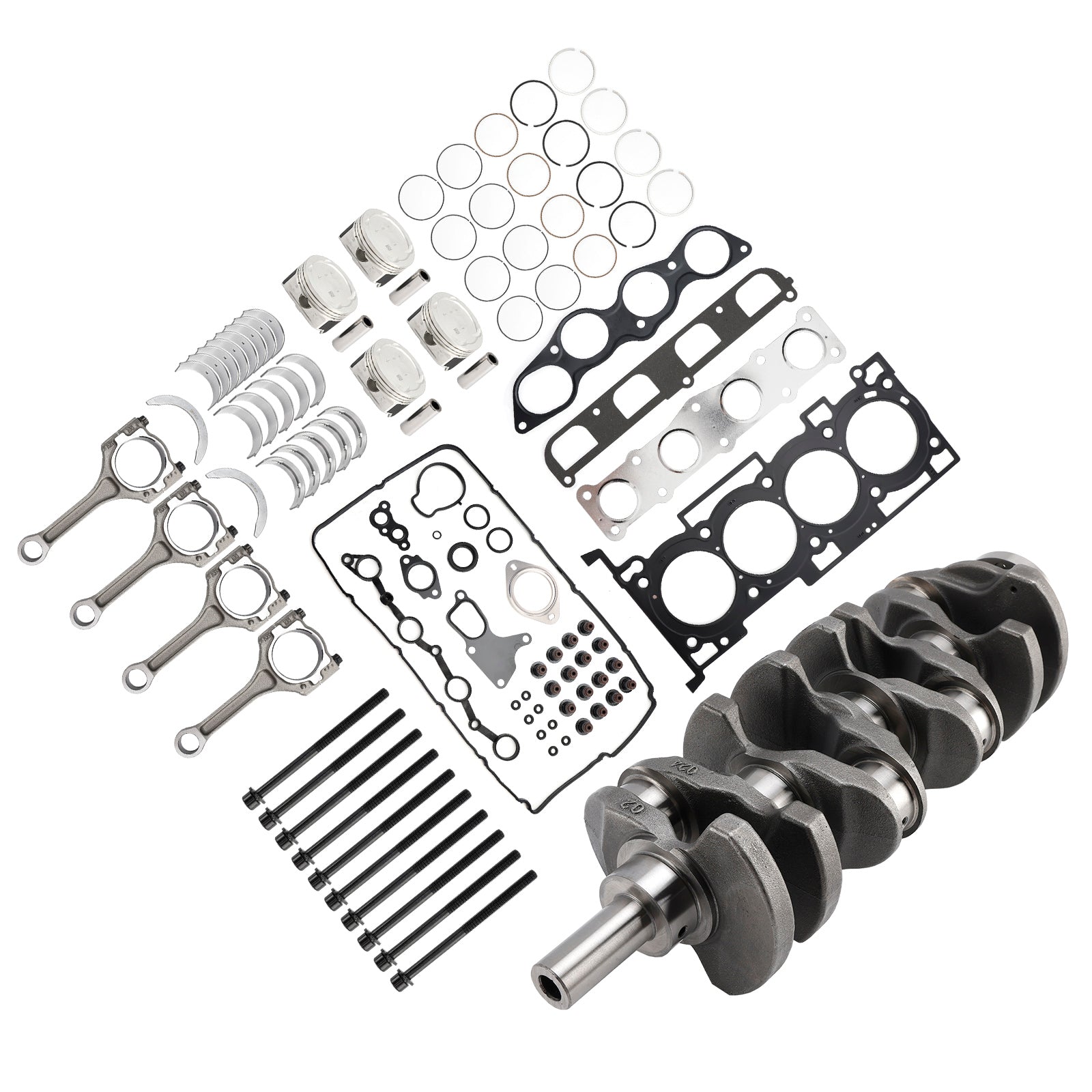 Hyundai ILOAD Cargo 2.5 CRDI RWD Diesel 2.5L G4KG 2.4L 2013-2016 Revisión y reconstrucción del motor con bieles de conexión del cigüeñal 2.5