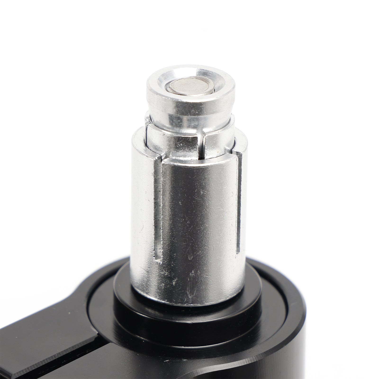 CNC-paar ronde stuureindspiegels zwart 7/8" Blauw glas