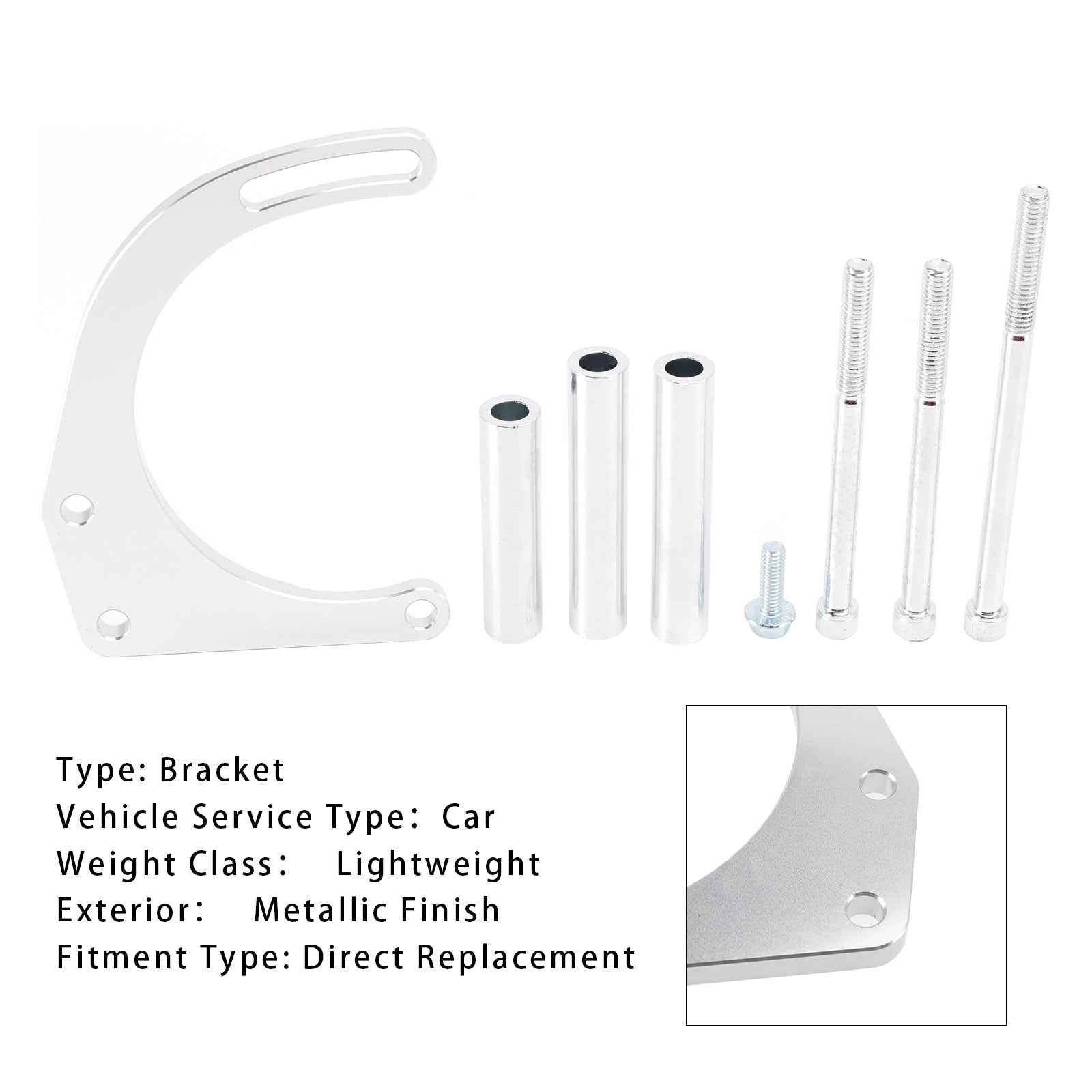 Kit de montaje de bomba de agua eléctrica ajustable para soporte alternador 551672E para Chevy