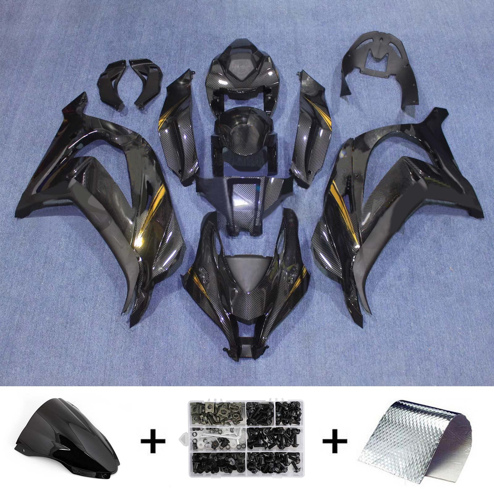 Kit de carénage injecté en plastique ABS pour Kawasaki ZX10R 2016-2020