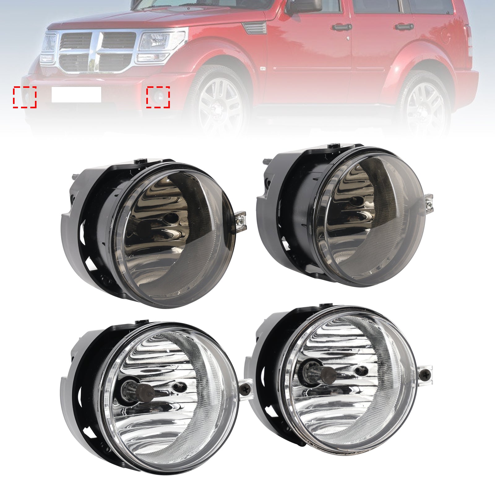 Par de luces antiniebla para Dodge Chrysler Calibre Jeep Compass 4805857AA